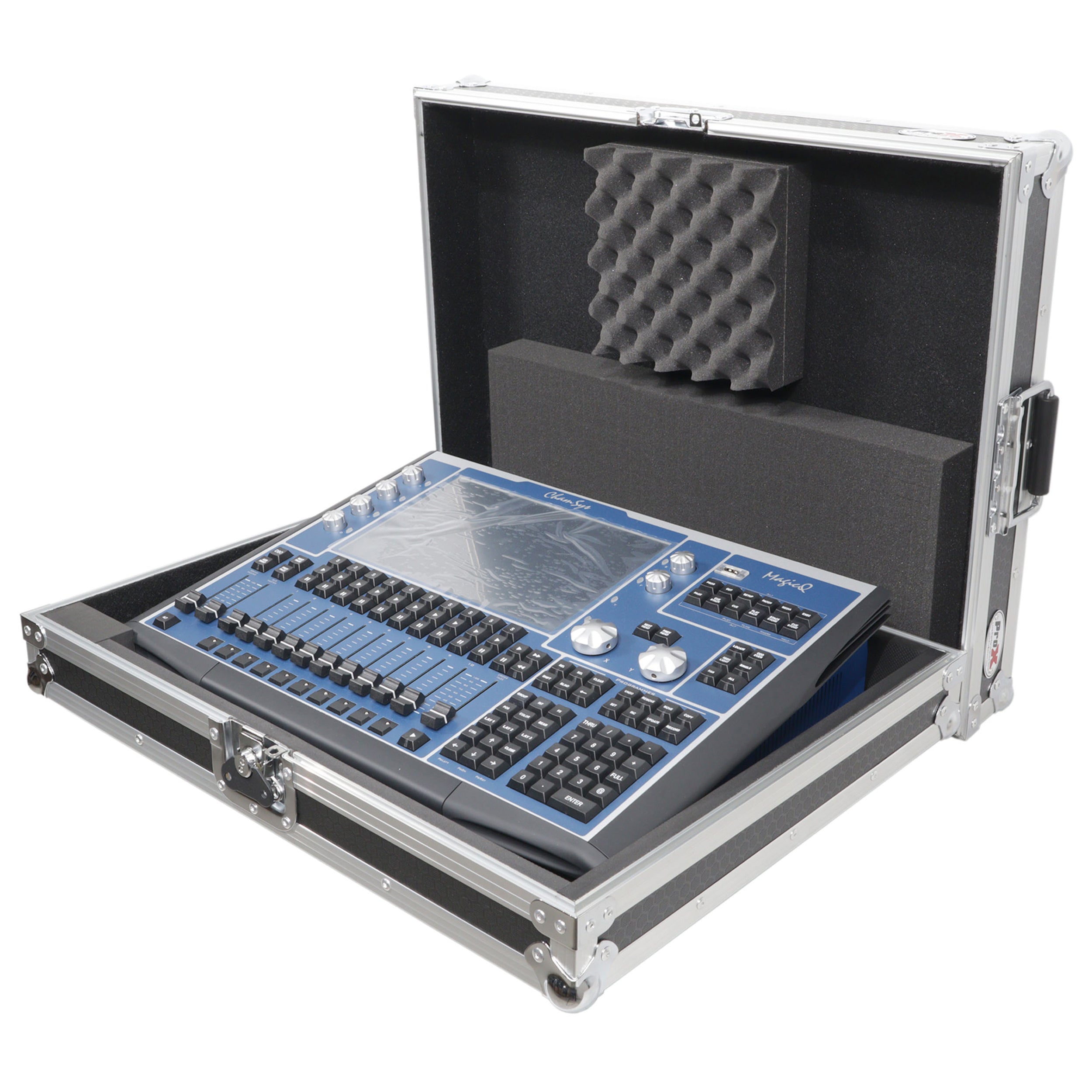 Universal Flight Style Digital Audio Mixer Console Road Case with Diced Foam – Fits up to 18" x 21" Mixers
