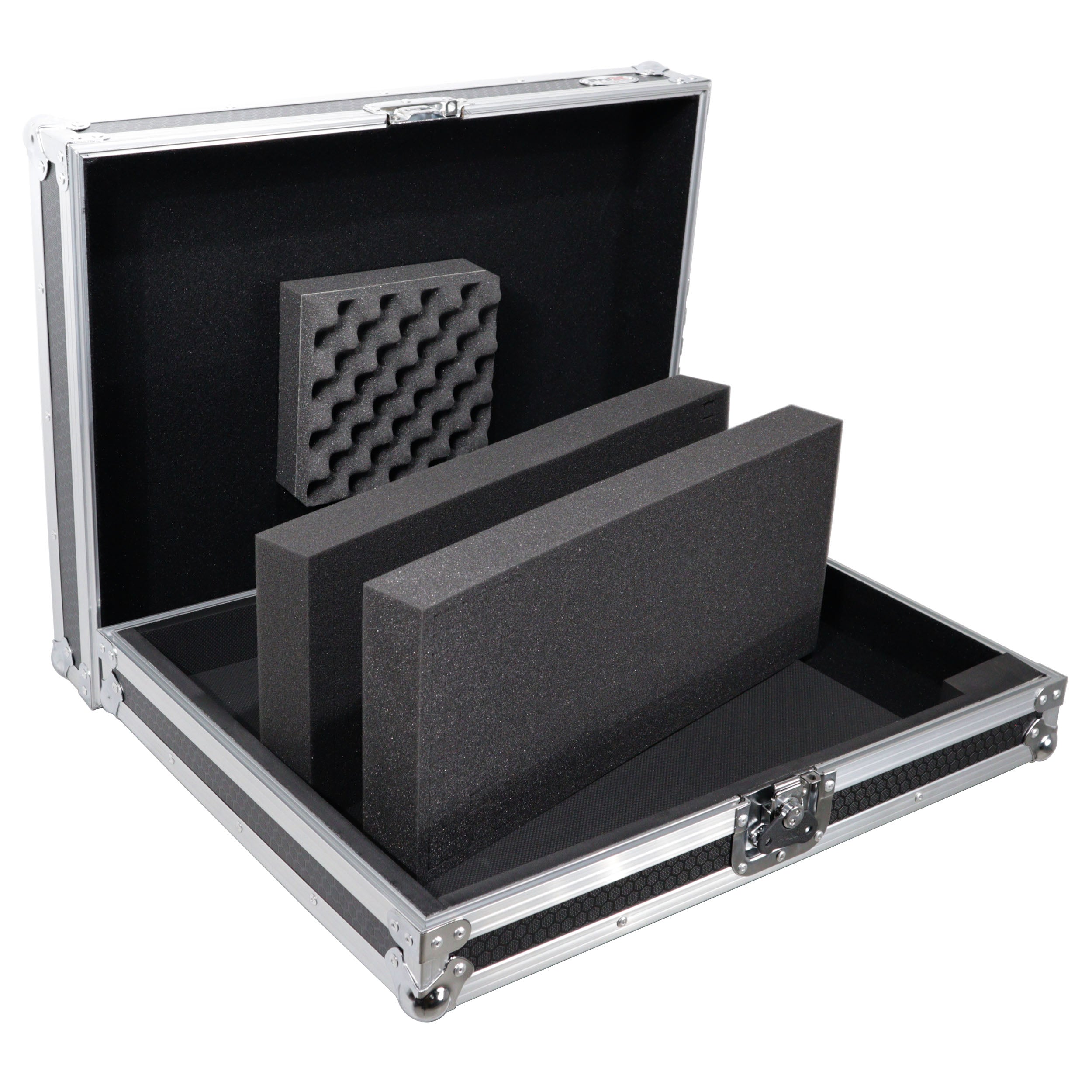Universal Flight Style Digital Audio Mixer Console Road Case with Diced Foam – Fits up to 18" x 21" Mixers
