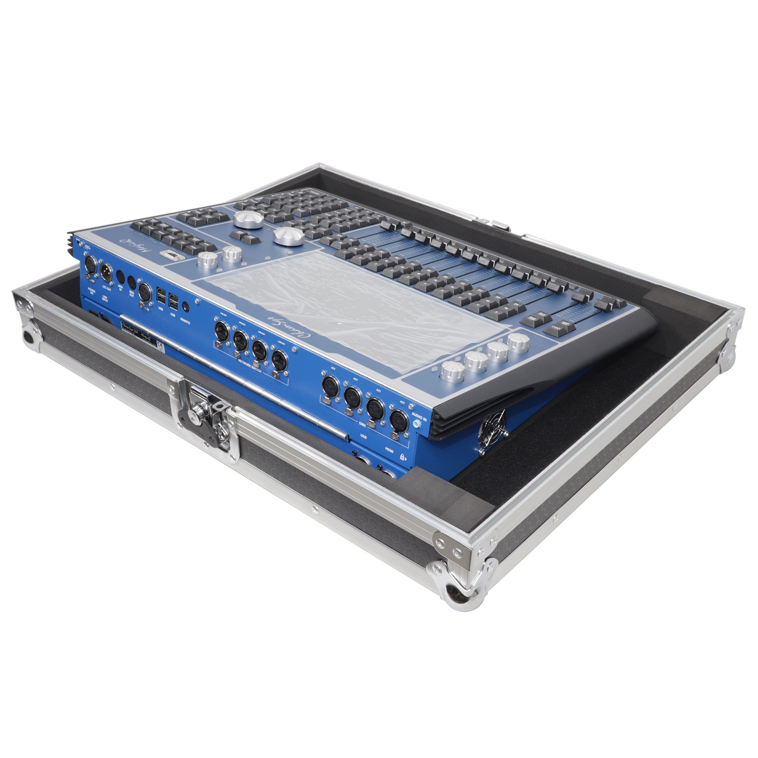 Universal Flight Style Digital Audio Mixer Console Road Case with Diced Foam – Fits up to 18" x 21" Mixers