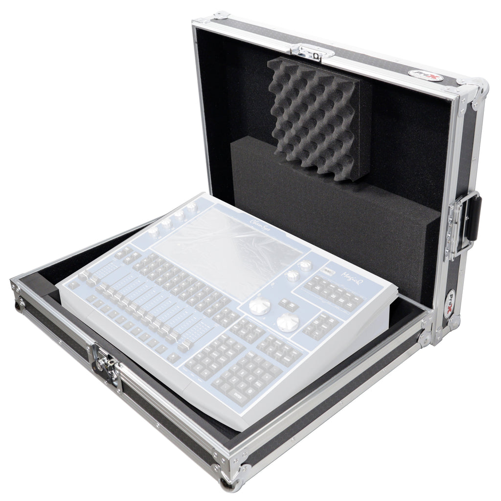 Universal Flight Style Digital Audio Mixer Console Road Case with Diced Foam – Fits up to 18" x 21" Mixers