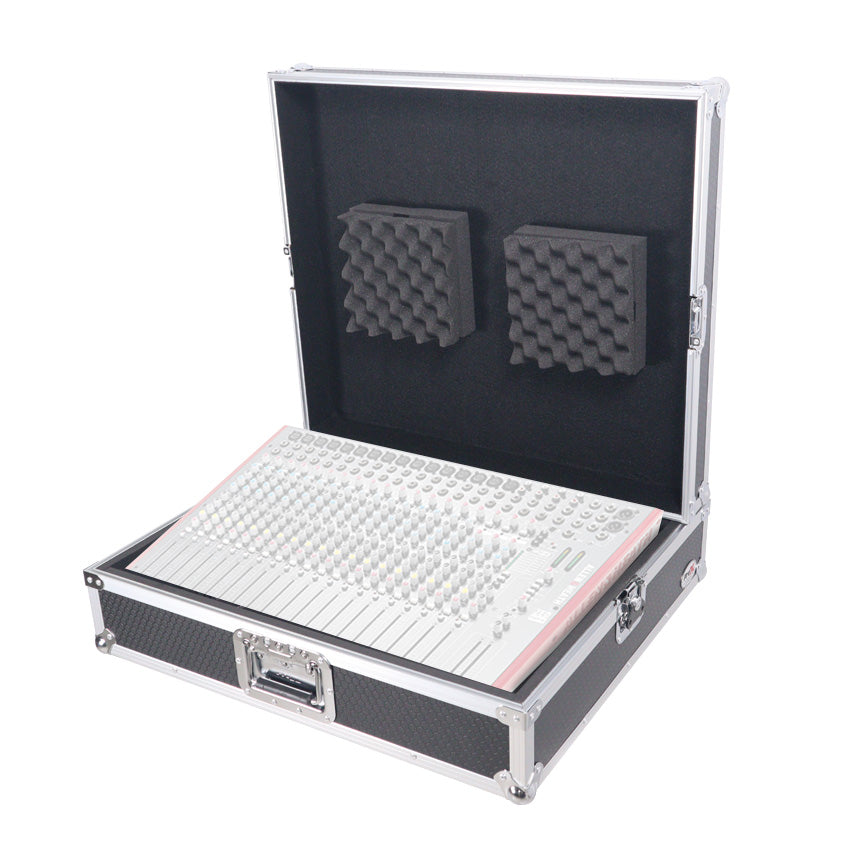 Universal Mixer Road Case for A&H ZED-22FX MACKIE PROFX 22V3 ONYX24 with Diced Foam Fits up to 26"x 20" Mixers