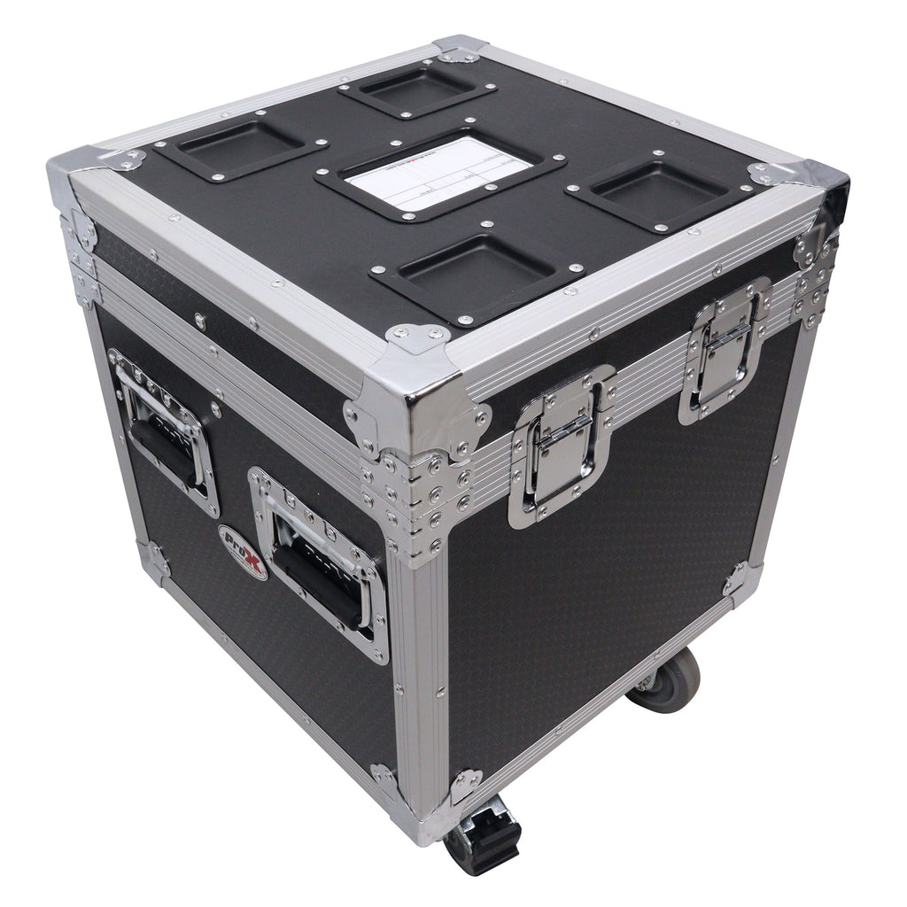 ATA Utility Flight Travel Heavy-Duty Storage Road Case with 4" in casters – 18"x18"x18' Exterior