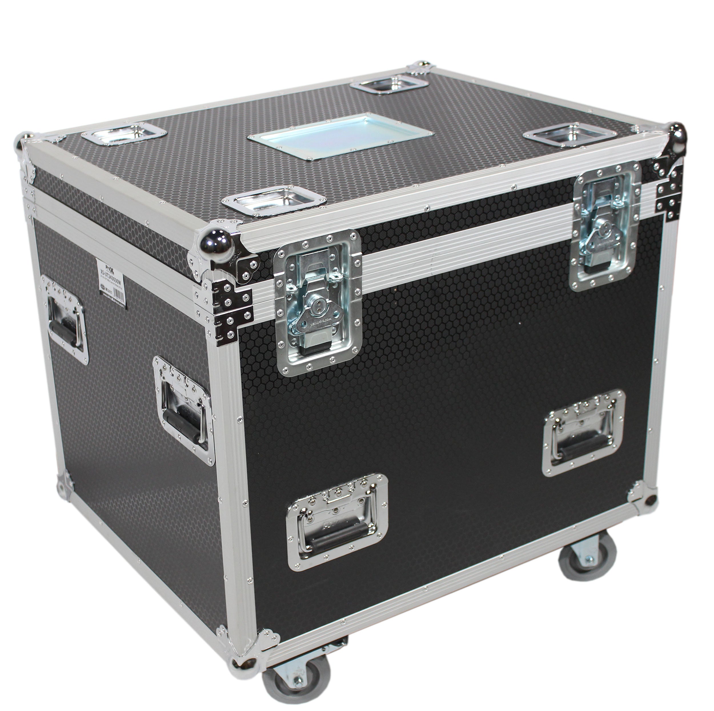TruckPax Utility ATA Flight Case Truck Storage Road Case with Dividers Tray and 4" in casters – 24"x30"x30" Ext