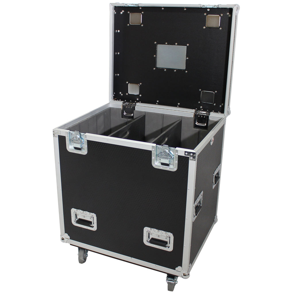 TruckPax Utility ATA Flight Case Truck Storage Road Case with Dividers Tray and 4" in casters – 24"x30"x36" Ext