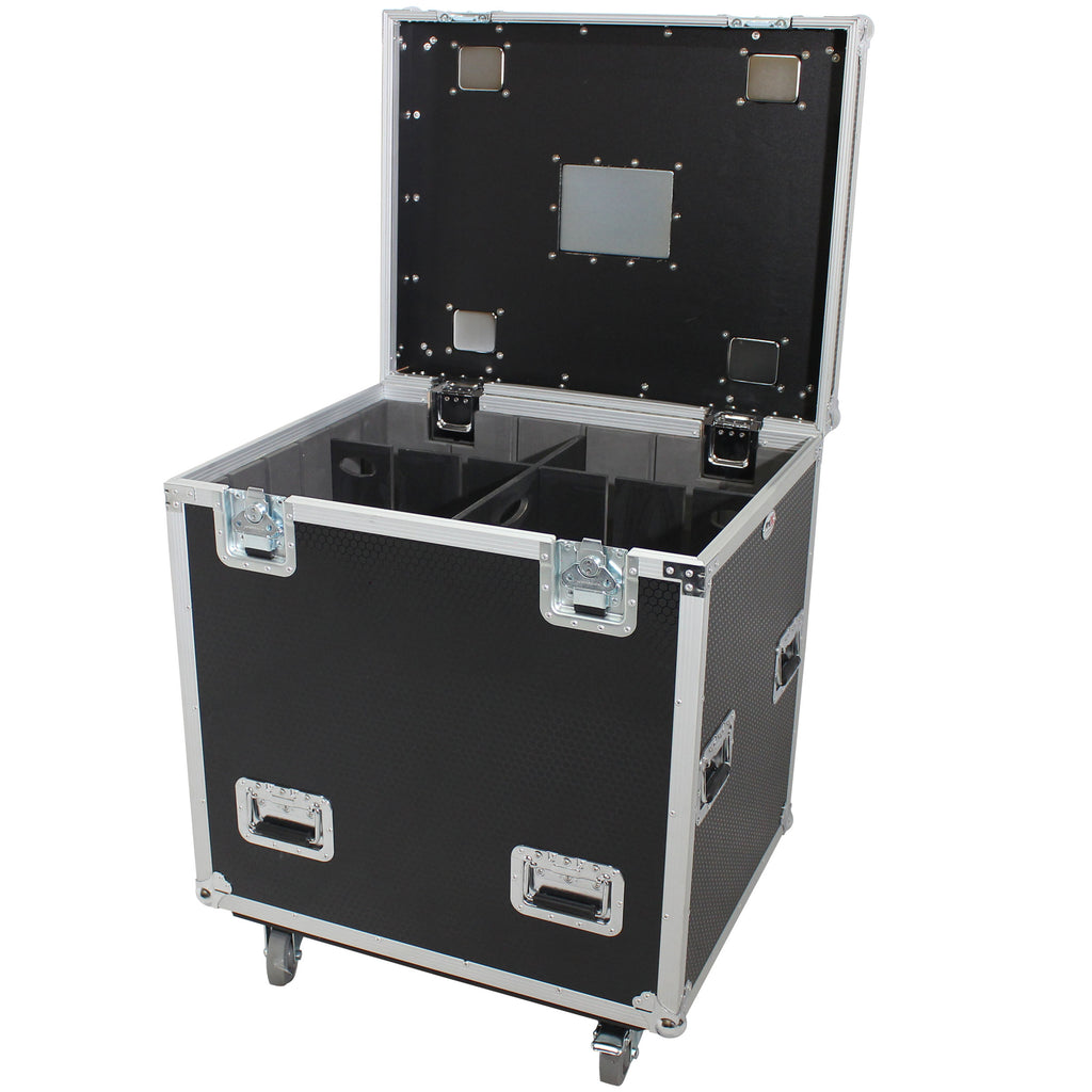 TruckPax Utility ATA Flight Case Truck Storage Road Case with Dividers Tray and 4" in casters – 24"x30"x36" Ext