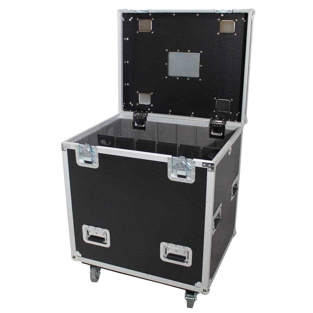 TruckPax Utility ATA Flight Case Truck Storage Road Case with Dividers Tray and 4" in casters – 24"x30"x36" Ext