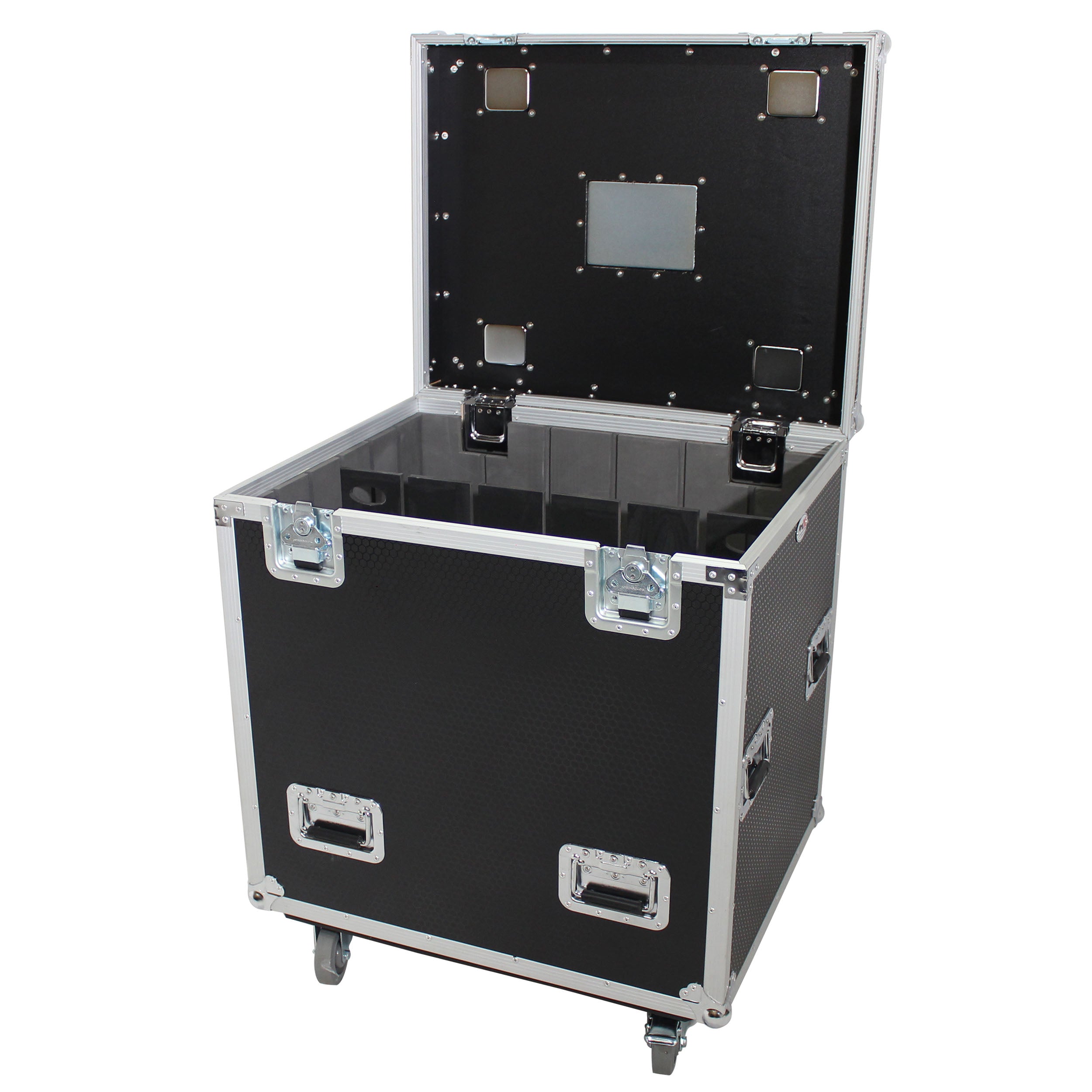 TruckPax Utility ATA Flight Case Truck Storage Road Case with Dividers Tray and 4" in casters – 24"x30"x36" Ext