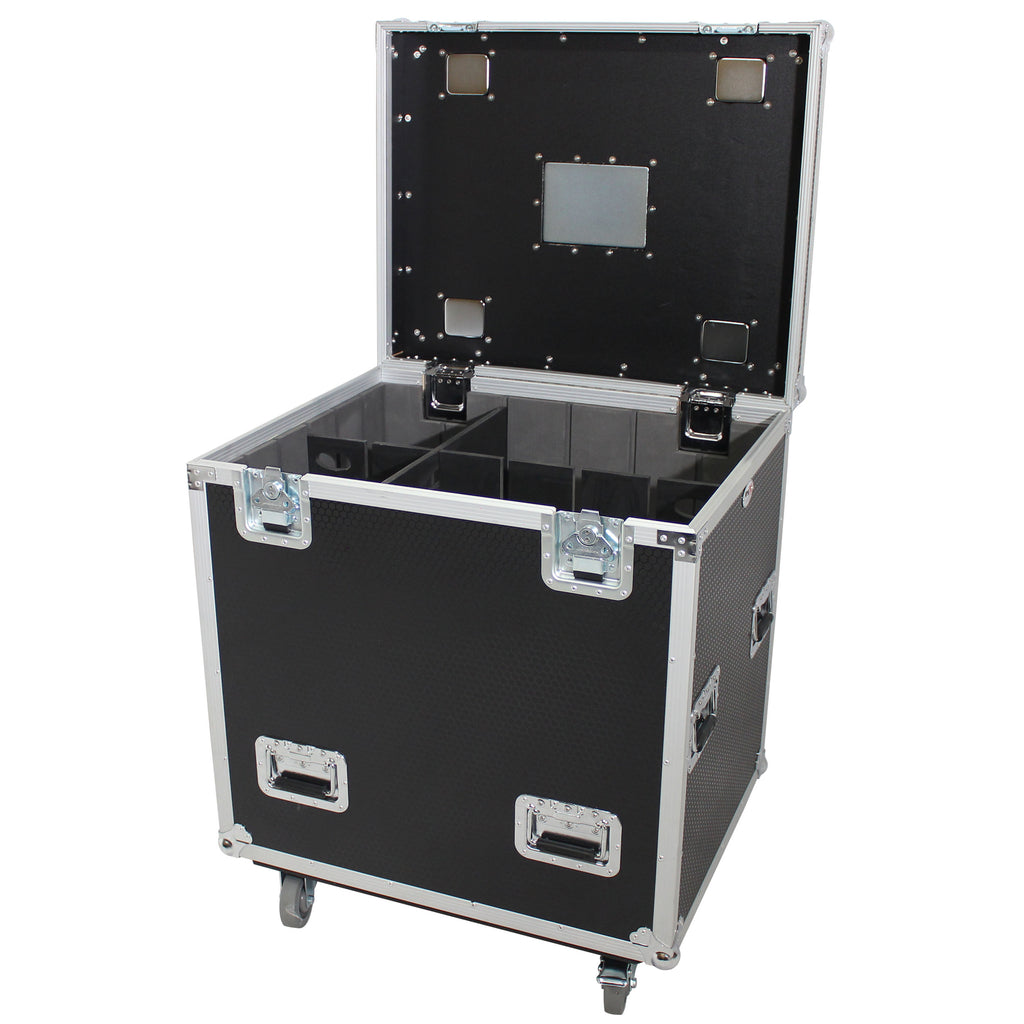 TruckPax Utility ATA Flight Case Truck Storage Road Case with Dividers Tray and 4" in casters – 24"x30"x36" Ext