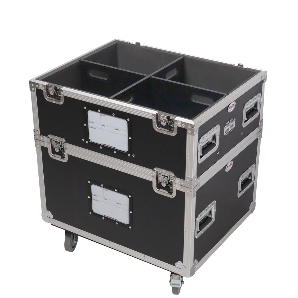 5 Tier TruckPax Utility ATA Flight Case Truck Storage Road Case with Dividers and 4" in casters – 24"x30"x68" Ext