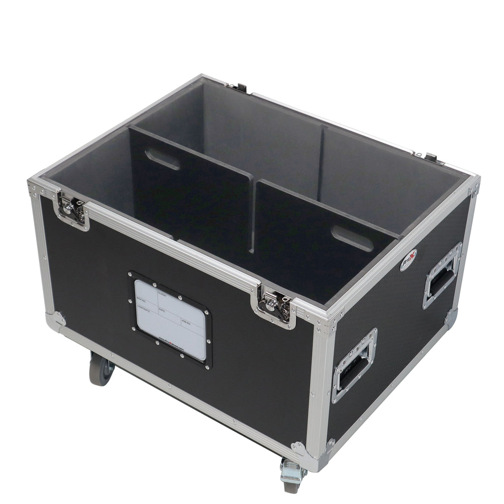 5 Tier TruckPax Utility ATA Flight Case Truck Storage Road Case with Dividers and 4" in casters – 24"x30"x68" Ext