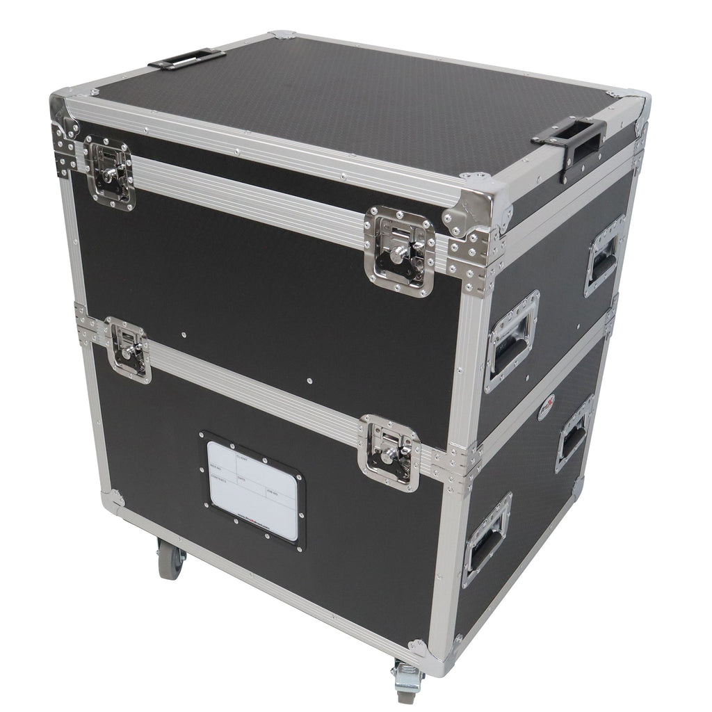 5 Tier TruckPax Utility ATA Flight Case Truck Storage Road Case with Dividers and 4" in casters – 24"x30"x68" Ext