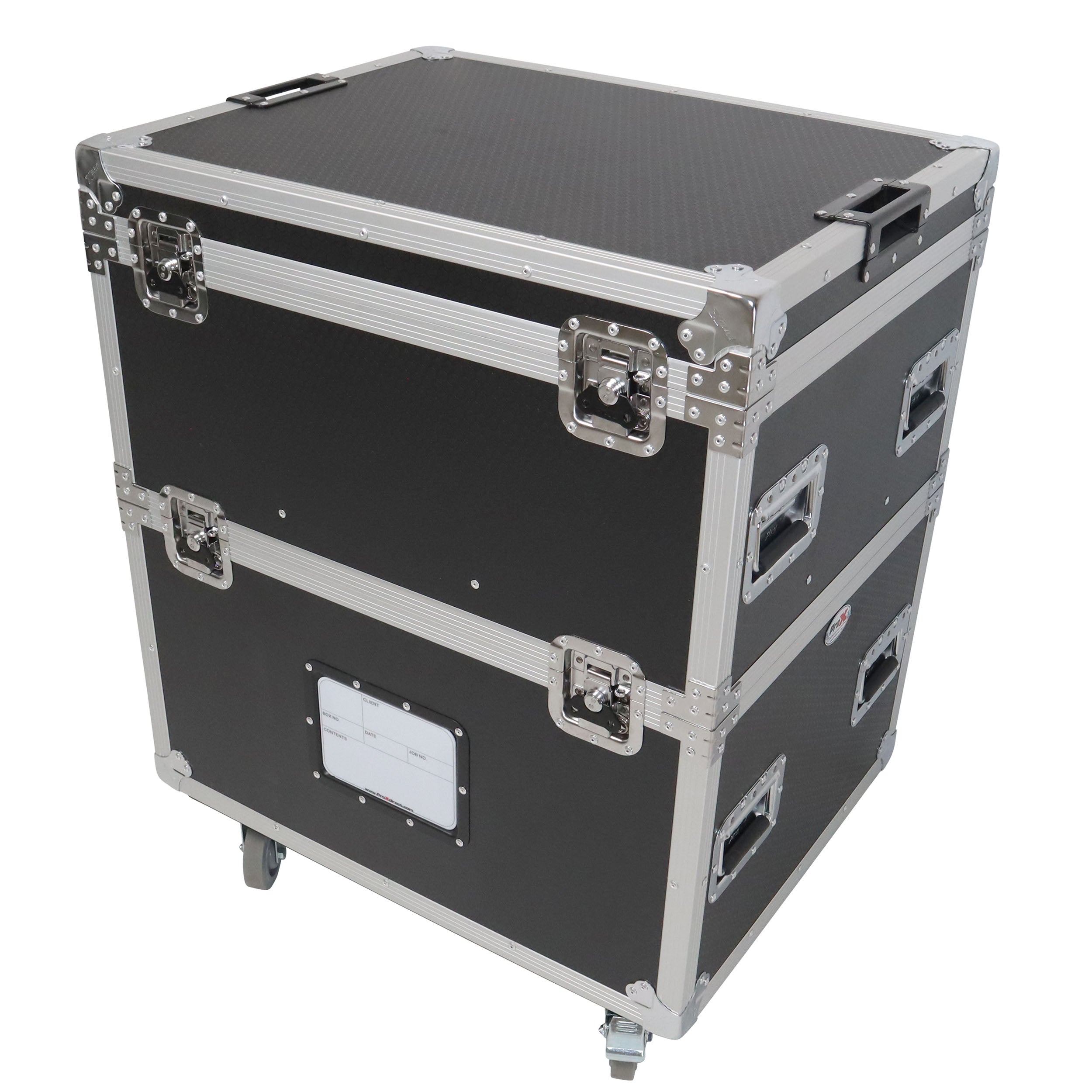 5 Tier TruckPax Utility ATA Flight Case Truck Storage Road Case with Dividers and 4" in casters – 24"x30"x68" Ext