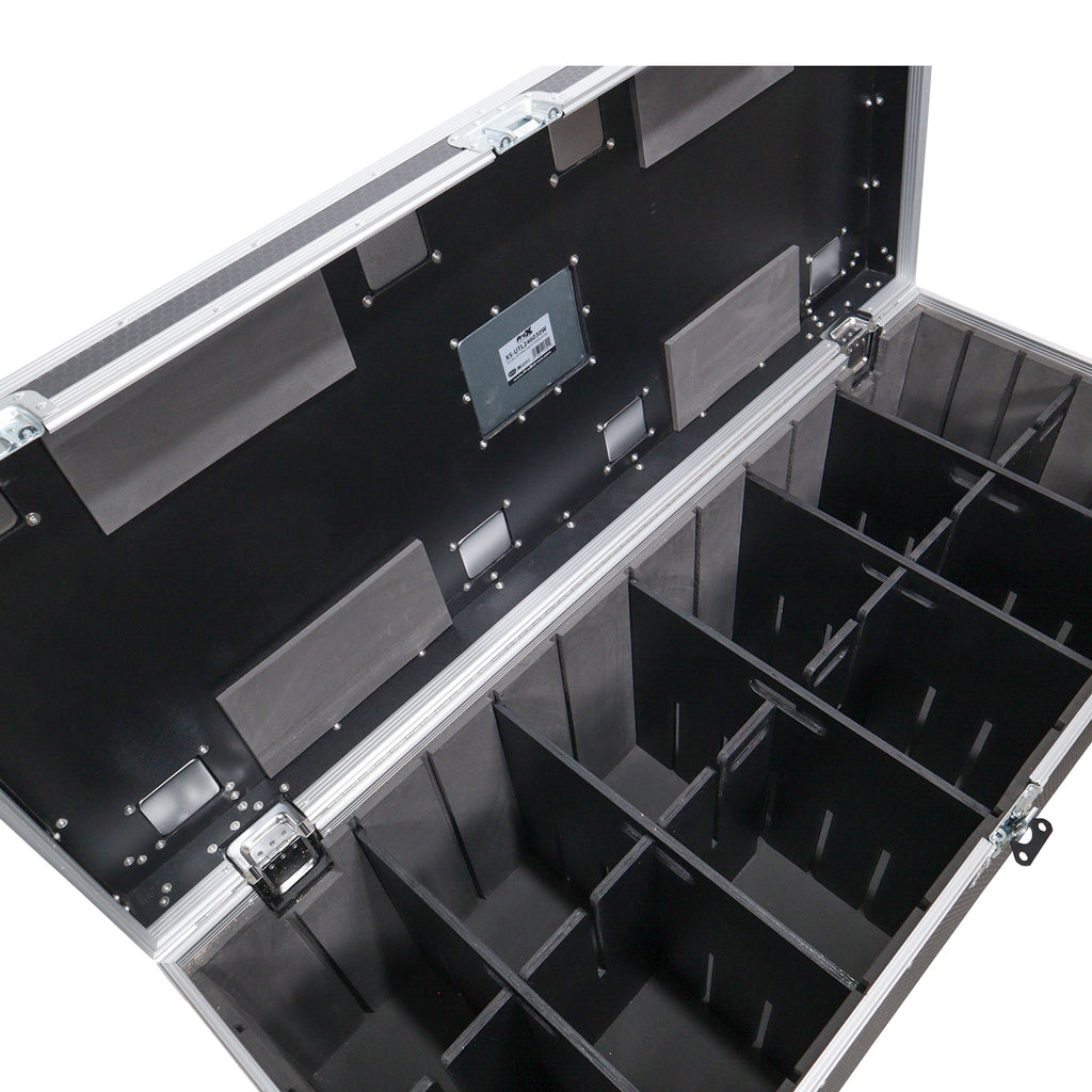 TruckPax Utility ATA Flight Case Truck Storage Road Case with Dividers Tray and 4" in casters - 24"x60"x30" Ext