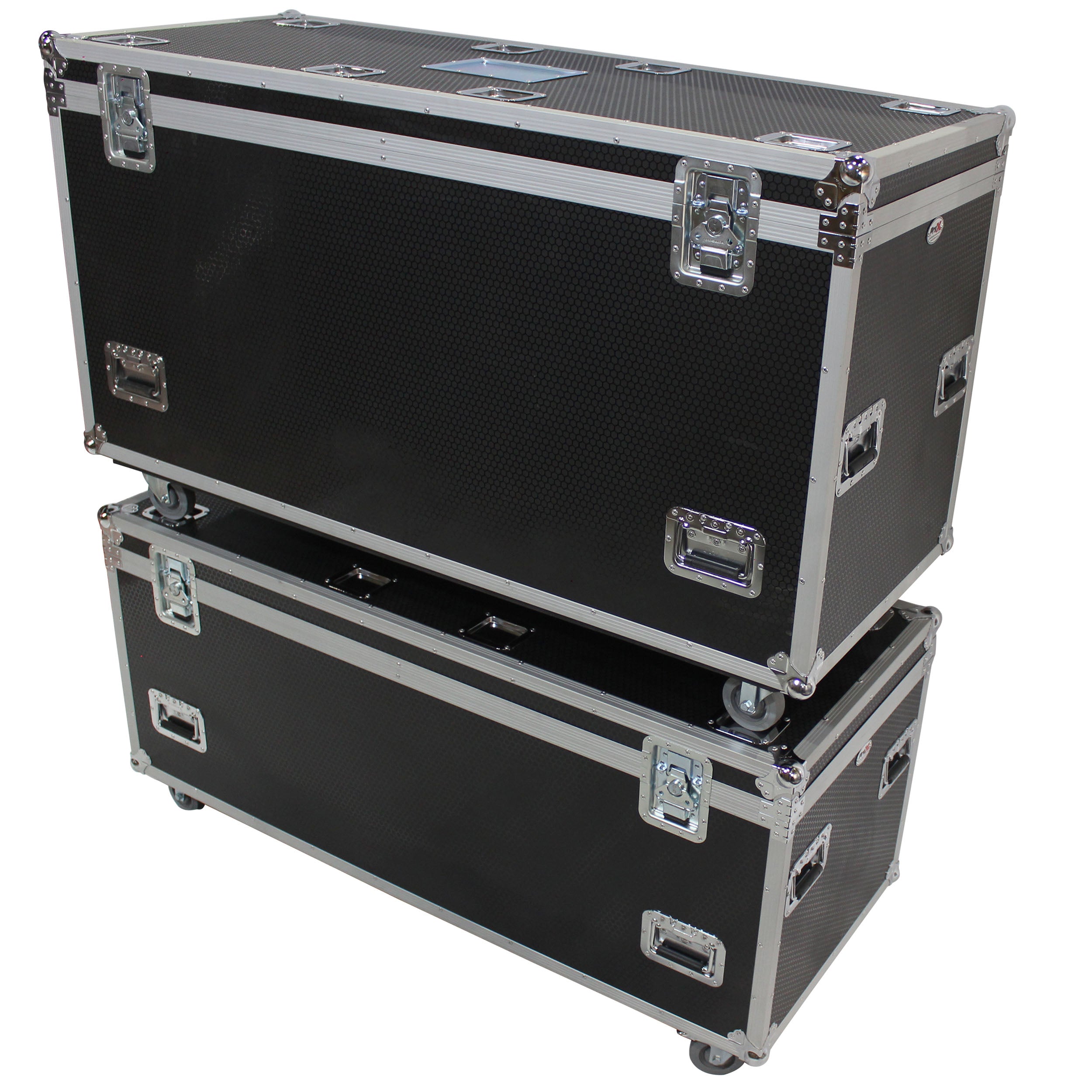 TruckPax Utility ATA Flight Case Truck Storage Road Case with Dividers Tray and 4" in casters - 24"x60"x30" Ext