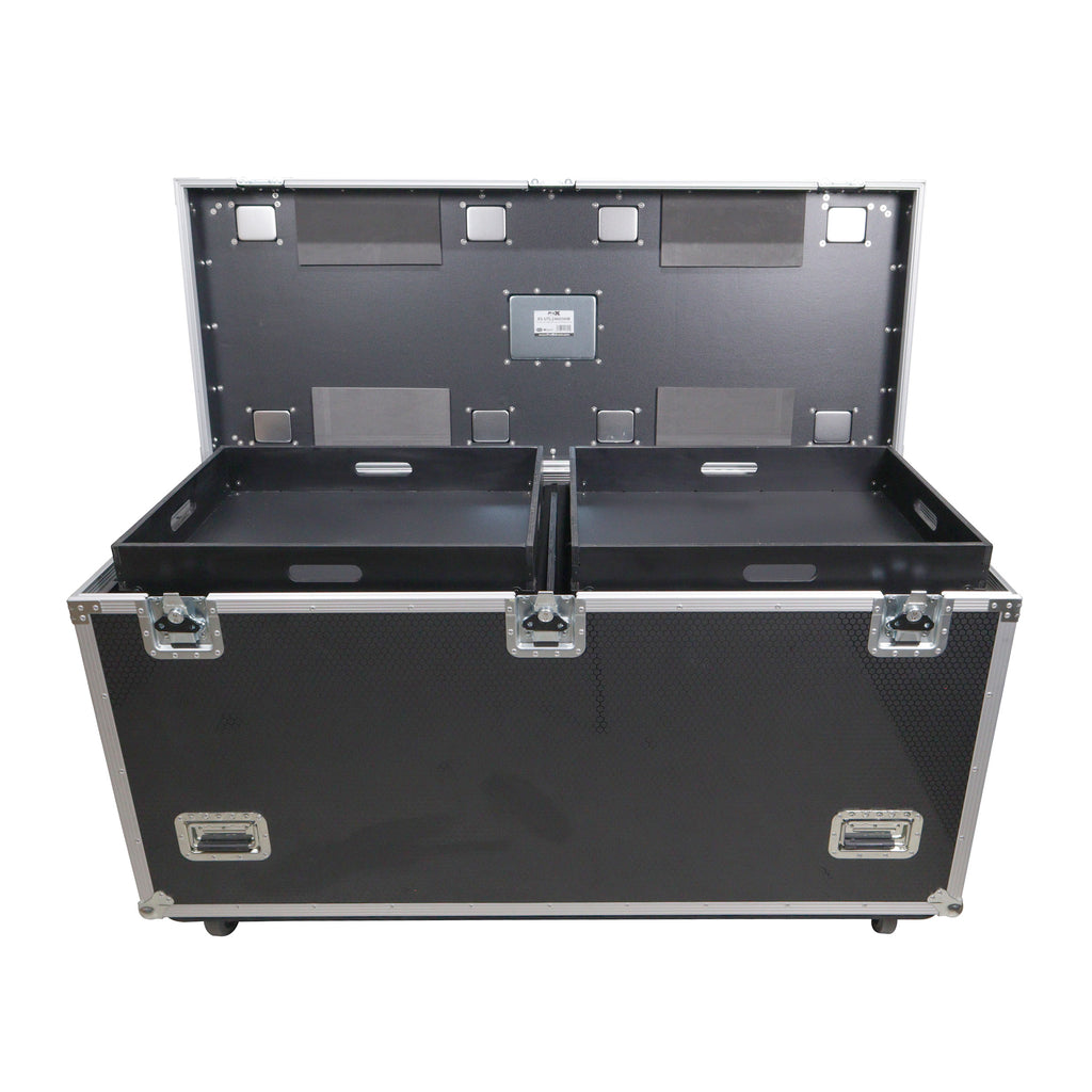 TruckPax Utility ATA Flight Case Truck Storage Road Case with Dividers Tray and 4" in casters – 24"x60"x36" Ext