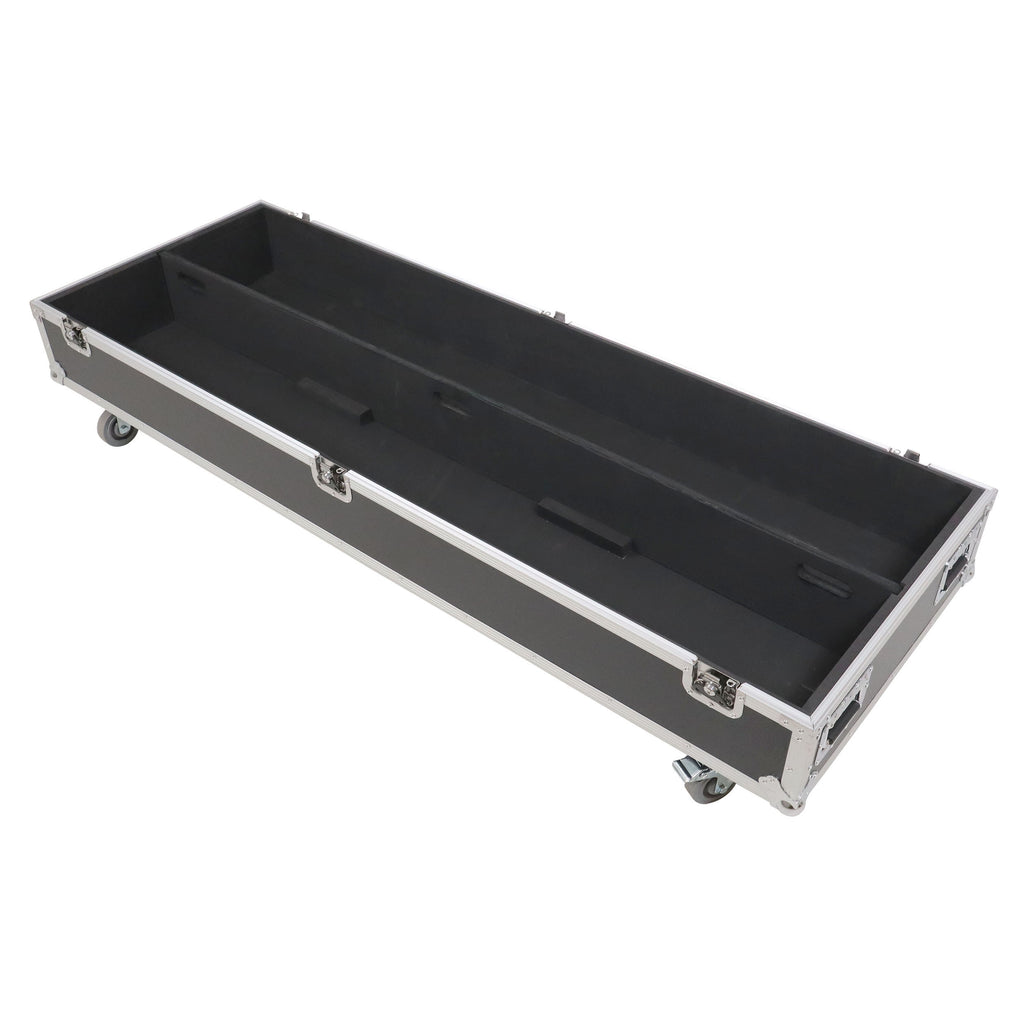 Dual Light Stand XT-LS132 ATA Utility Flight Storage Road Case with 4" in casters holds 2x 7" H x 11" D x 72"W