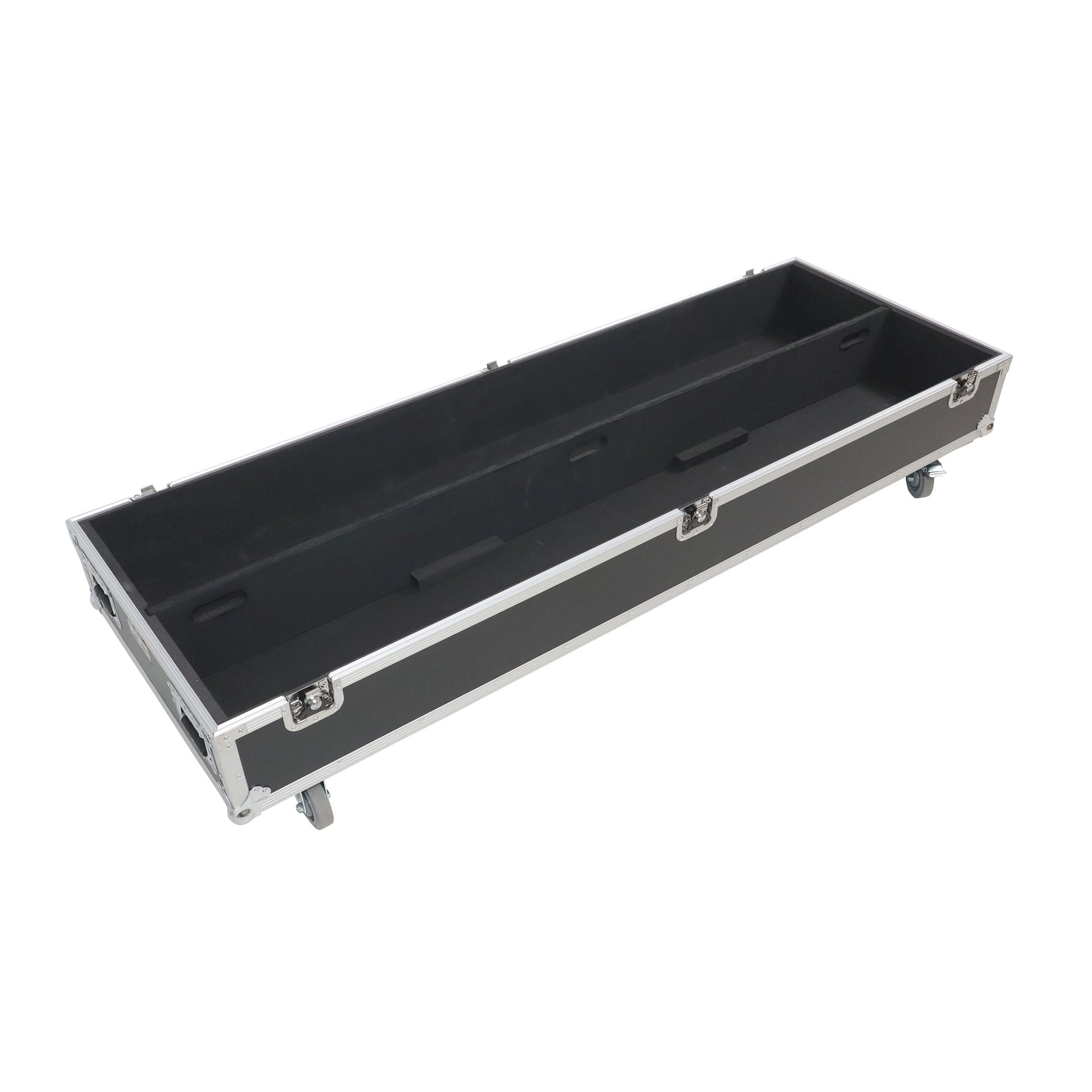 Dual Light Stand XT-LS132 ATA Utility Flight Storage Road Case with 4" in casters holds 2x 7" H x 11" D x 72"W