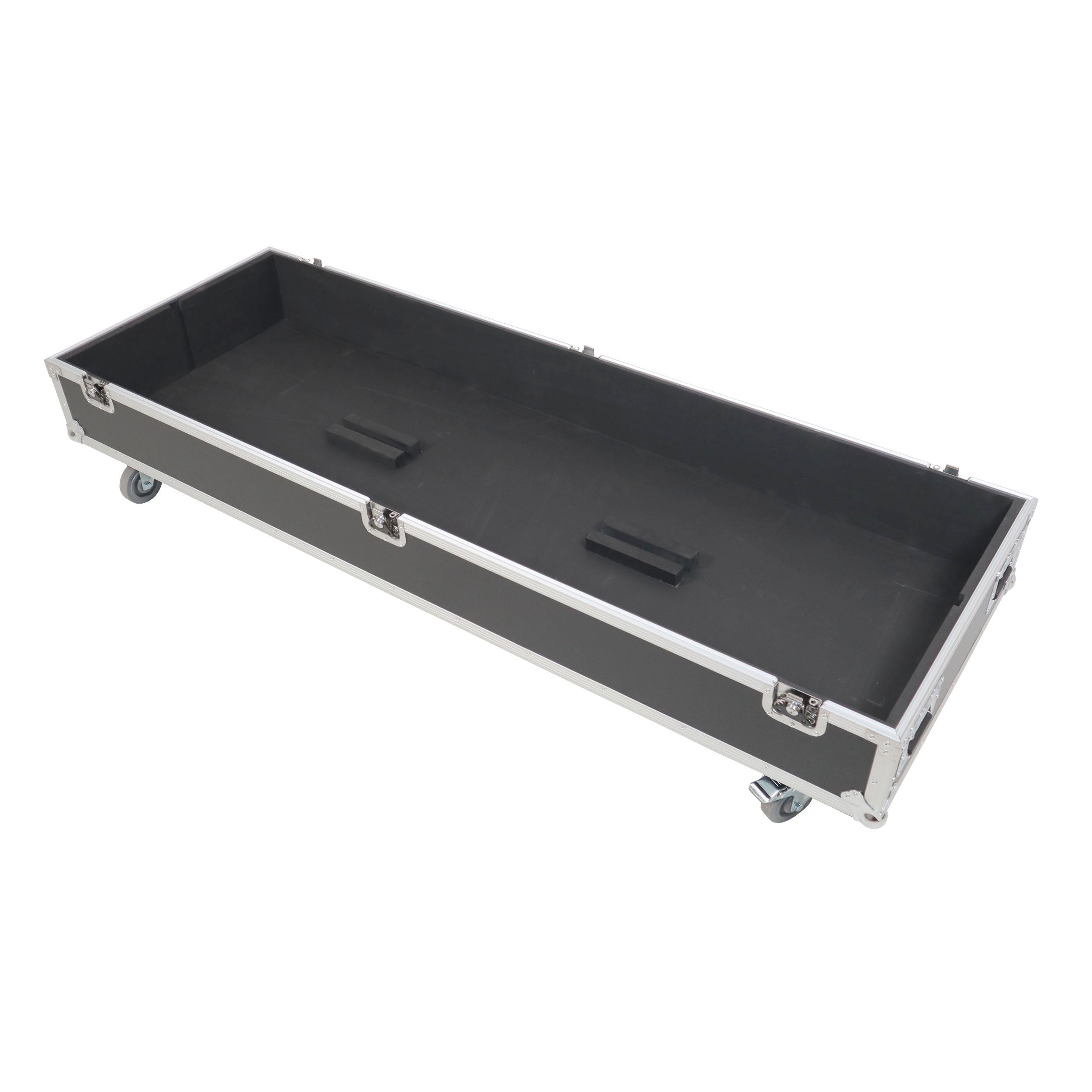 Dual Light Stand XT-LS132 ATA Utility Flight Storage Road Case with 4" in casters holds 2x 7" H x 11" D x 72"W