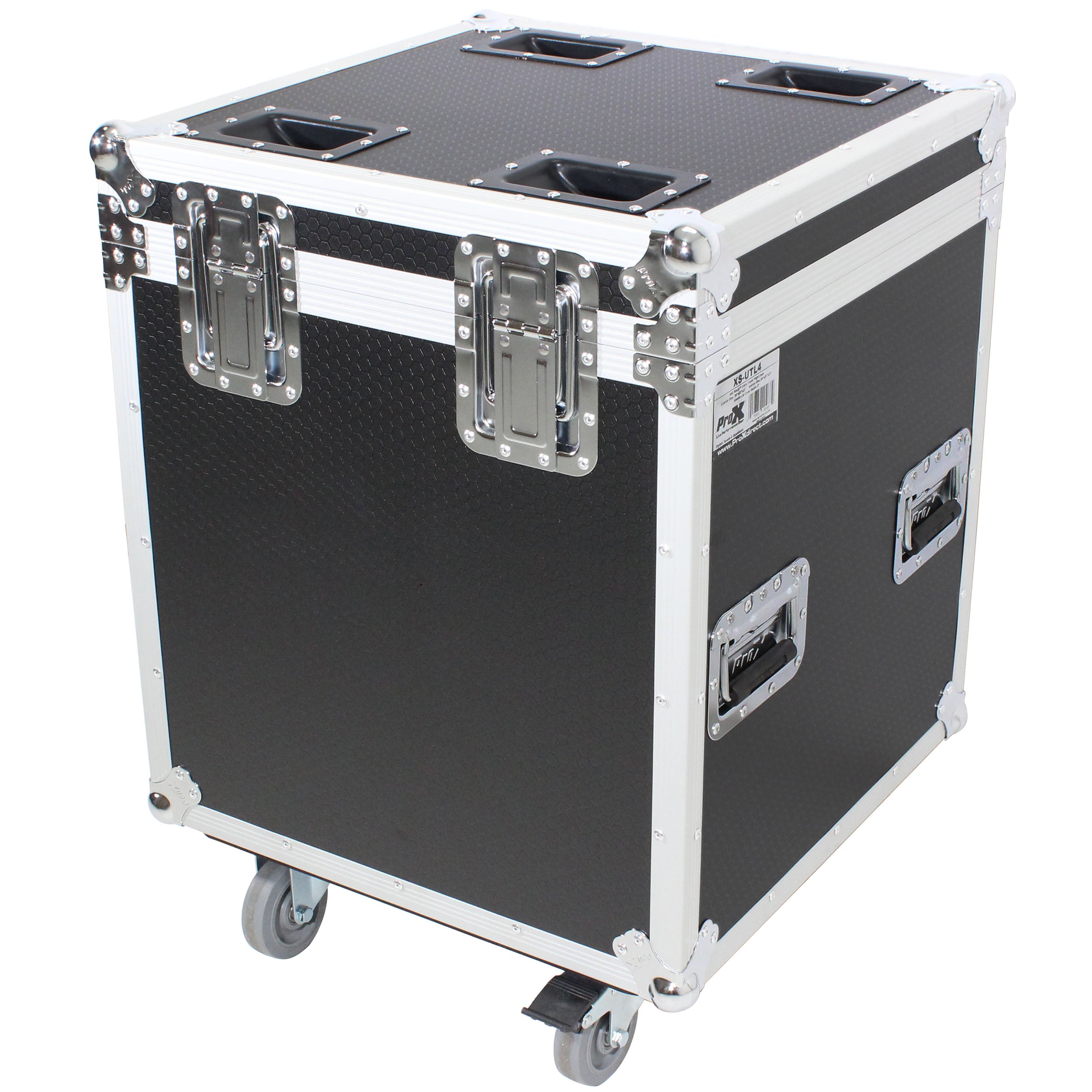 ATA Utility Flight Travel Heavy-Duty Storage Road Case with 4" in casters – 22.5"x22.5"x25" Exterior