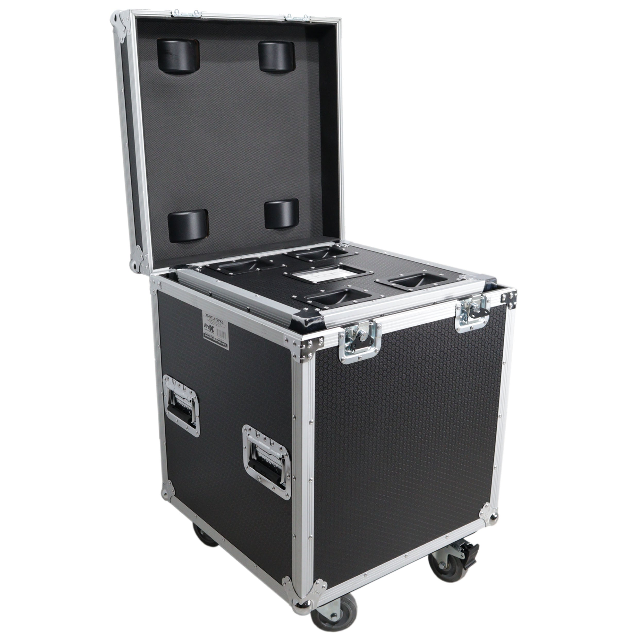 Package of 2 Utility ATA Flight Travel Storage Road Case – Includes 1-Large 1-Medium with 4" Casters
