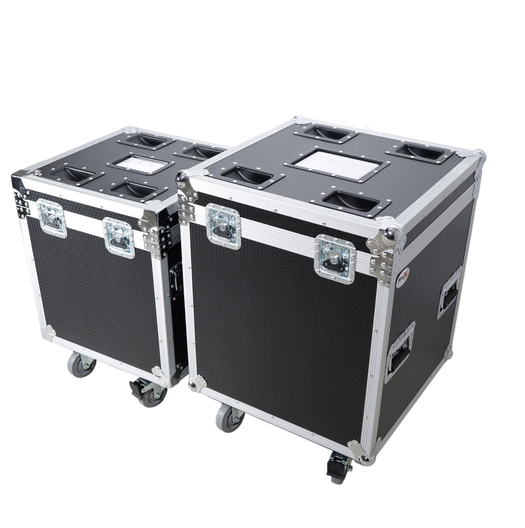Package of 2 Utility ATA Flight Travel Storage Road Case – Includes 1-Large 1-Medium with 4" Casters