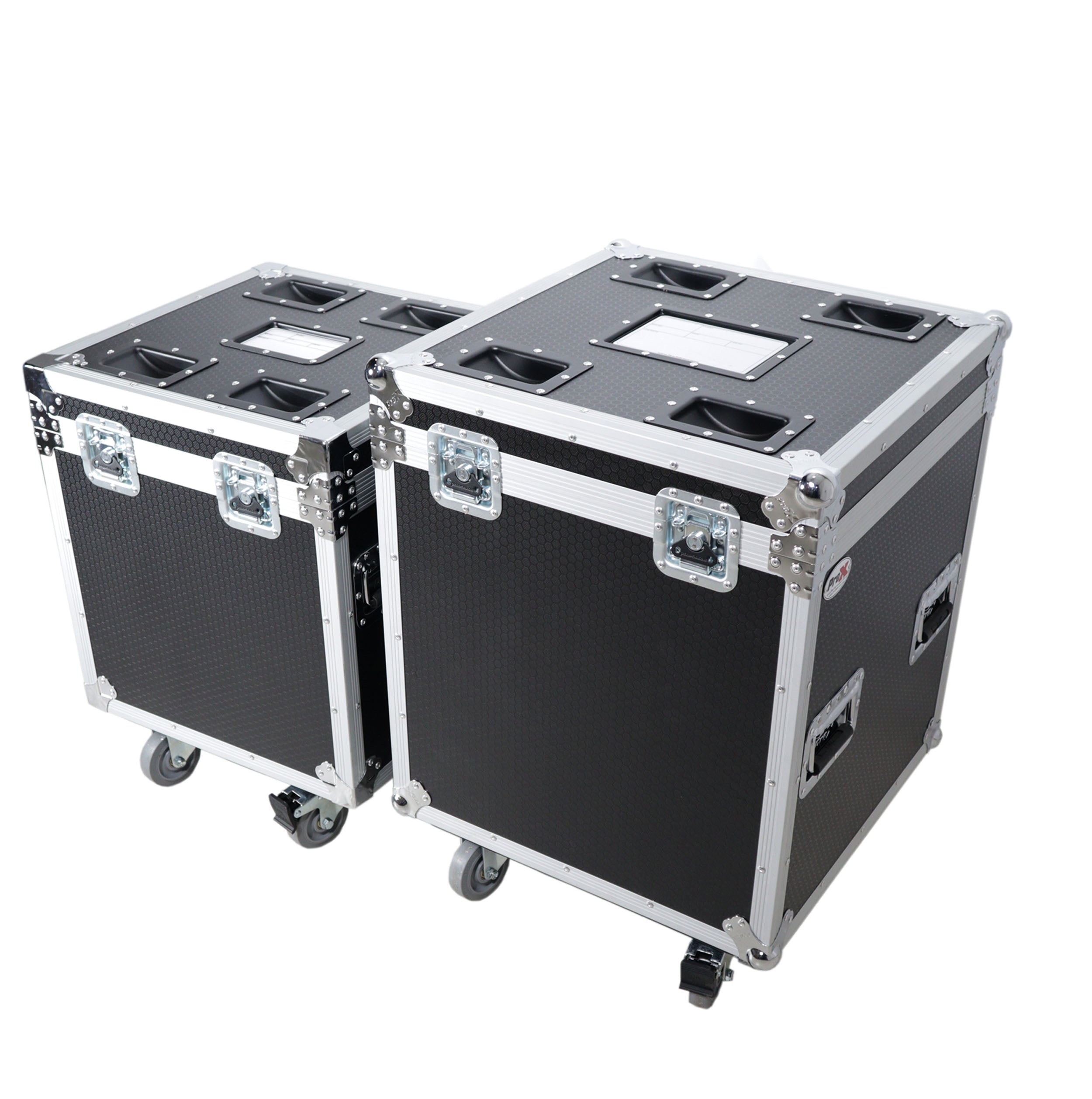 Package of 2 Utility ATA Flight Travel Storage Road Case – Includes 1-Large 1-Medium with 4" Casters