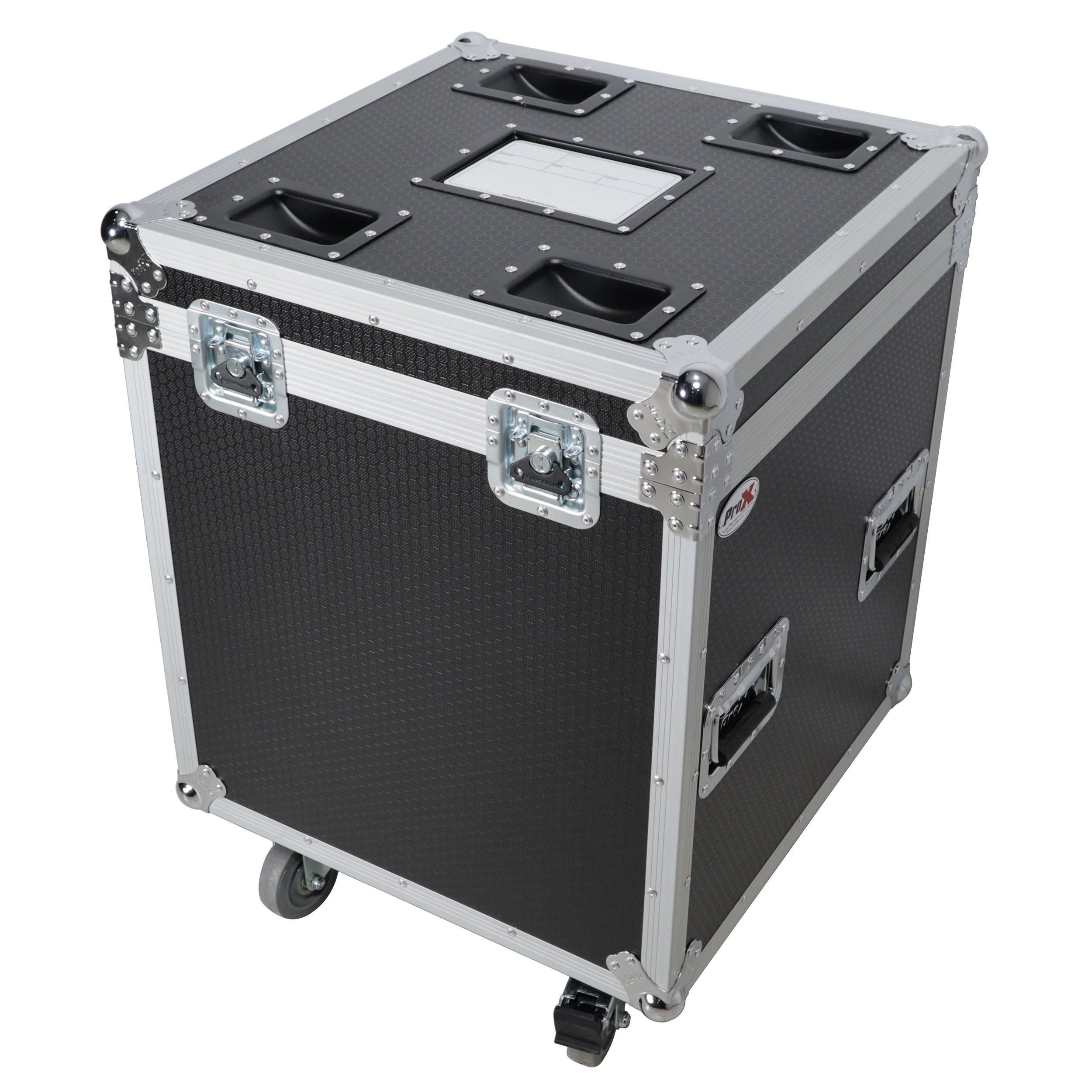 Package of 2 Utility ATA Flight Travel Storage Road Case – Includes 1-Large 1-Medium with 4" Casters