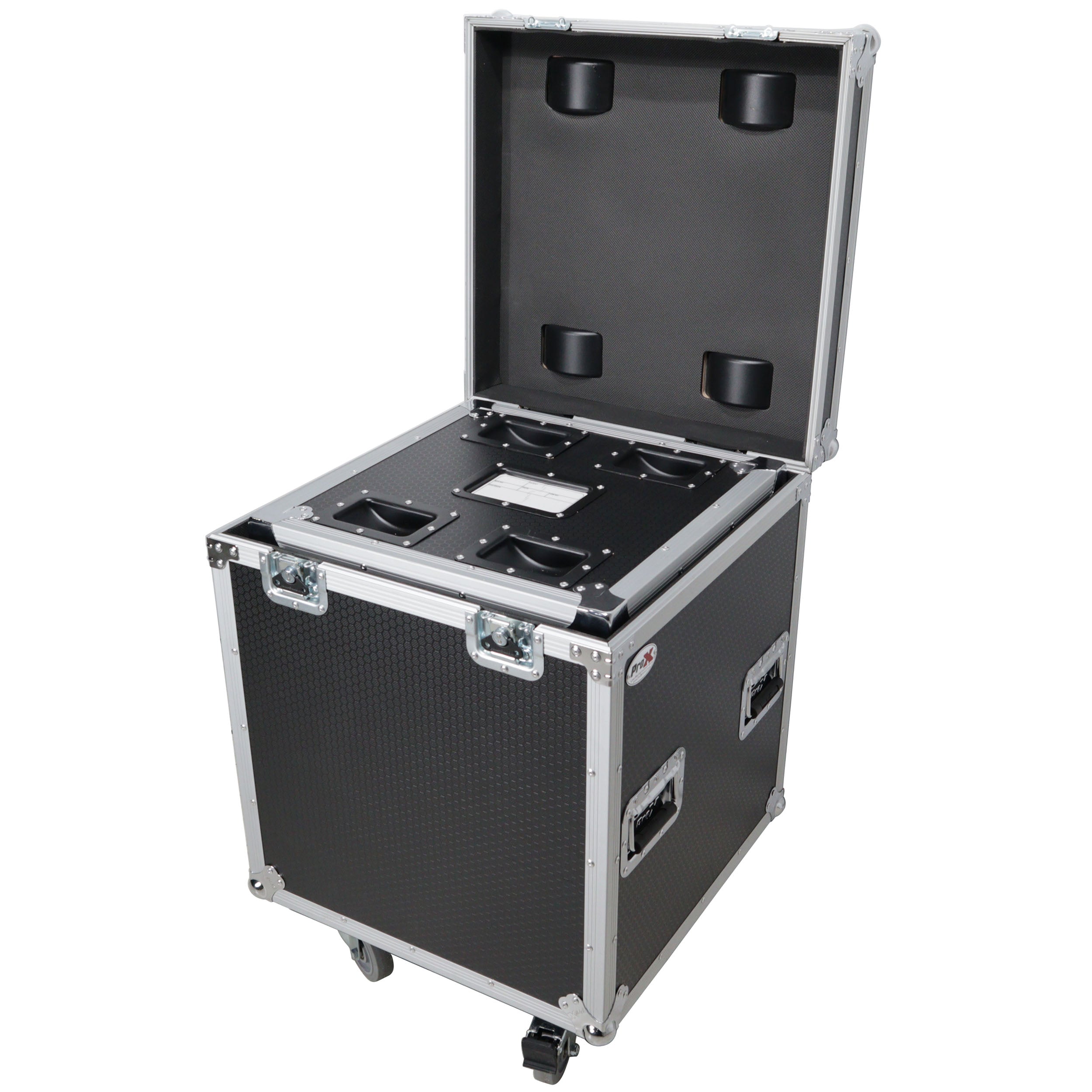Package of 2 Utility ATA Flight Travel Storage Road Case – Includes 1-Large 1-Medium with 4" Casters