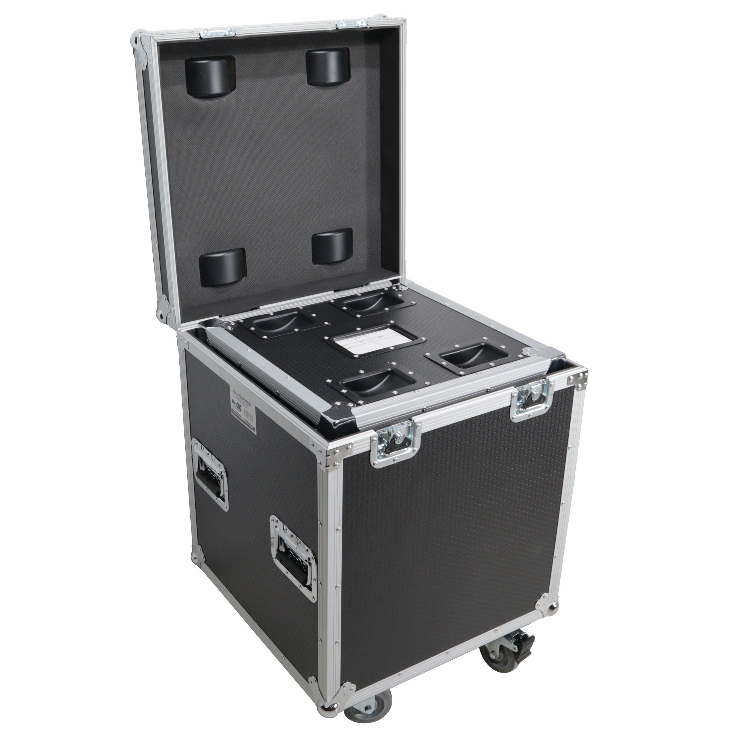 Package of 2 Utility ATA Flight Travel Storage Road Case – Includes 1-Large 1-Medium with 4" Casters