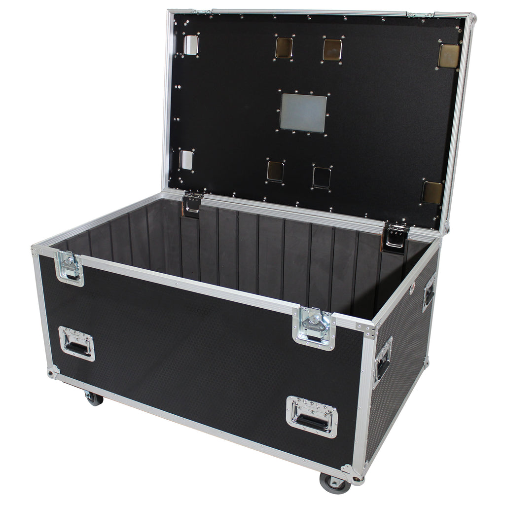 TruckPax Utility ATA Flight Case Truck Storage Road Case with Dividers Tray and 4" in casters – 48"x30"x30" Ext