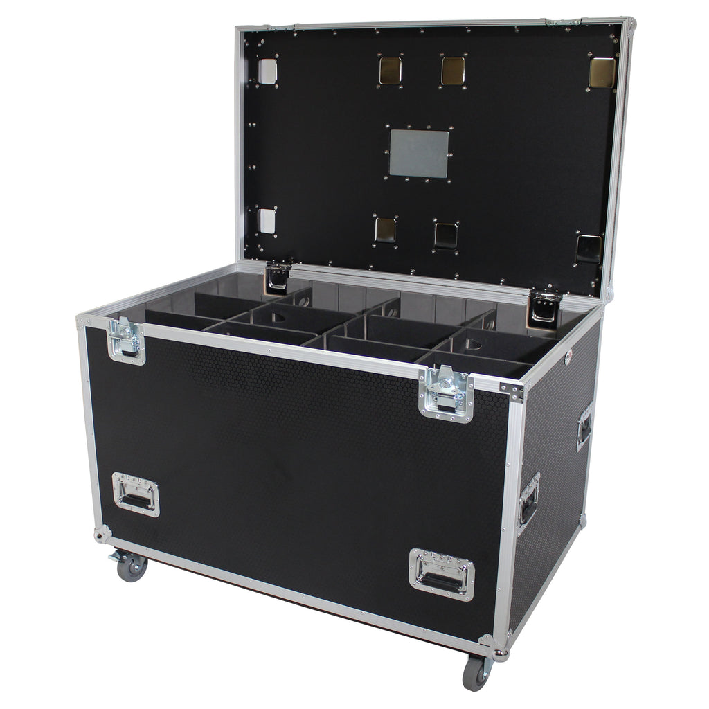 TruckPax Utility ATA Flight Case Truck Storage Road Case with Dividers Tray and 4" in casters – 48"x30"x36" Ext