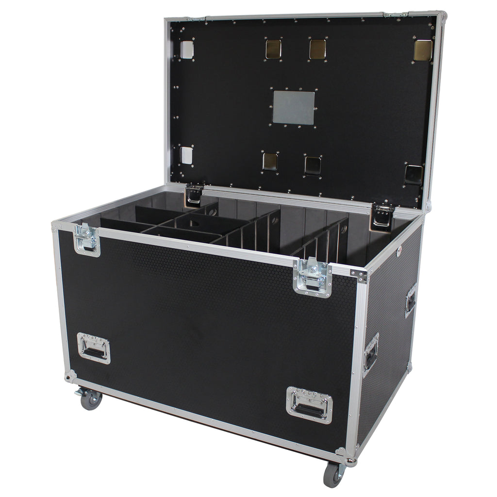 TruckPax Utility ATA Flight Case Truck Storage Road Case with Dividers Tray and 4" in casters – 48"x30"x36" Ext