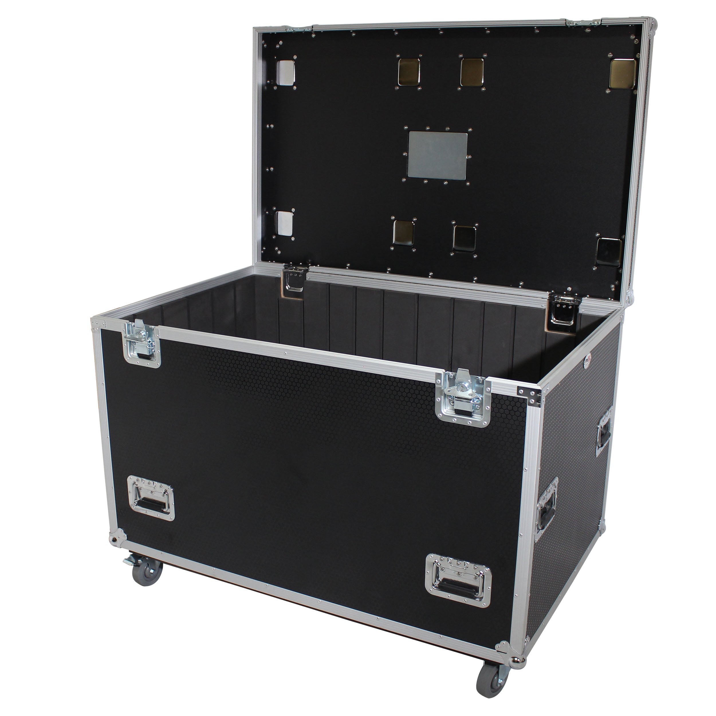 TruckPax Utility ATA Flight Case Truck Storage Road Case with Dividers Tray and 4" in casters – 48"x30"x36" Ext