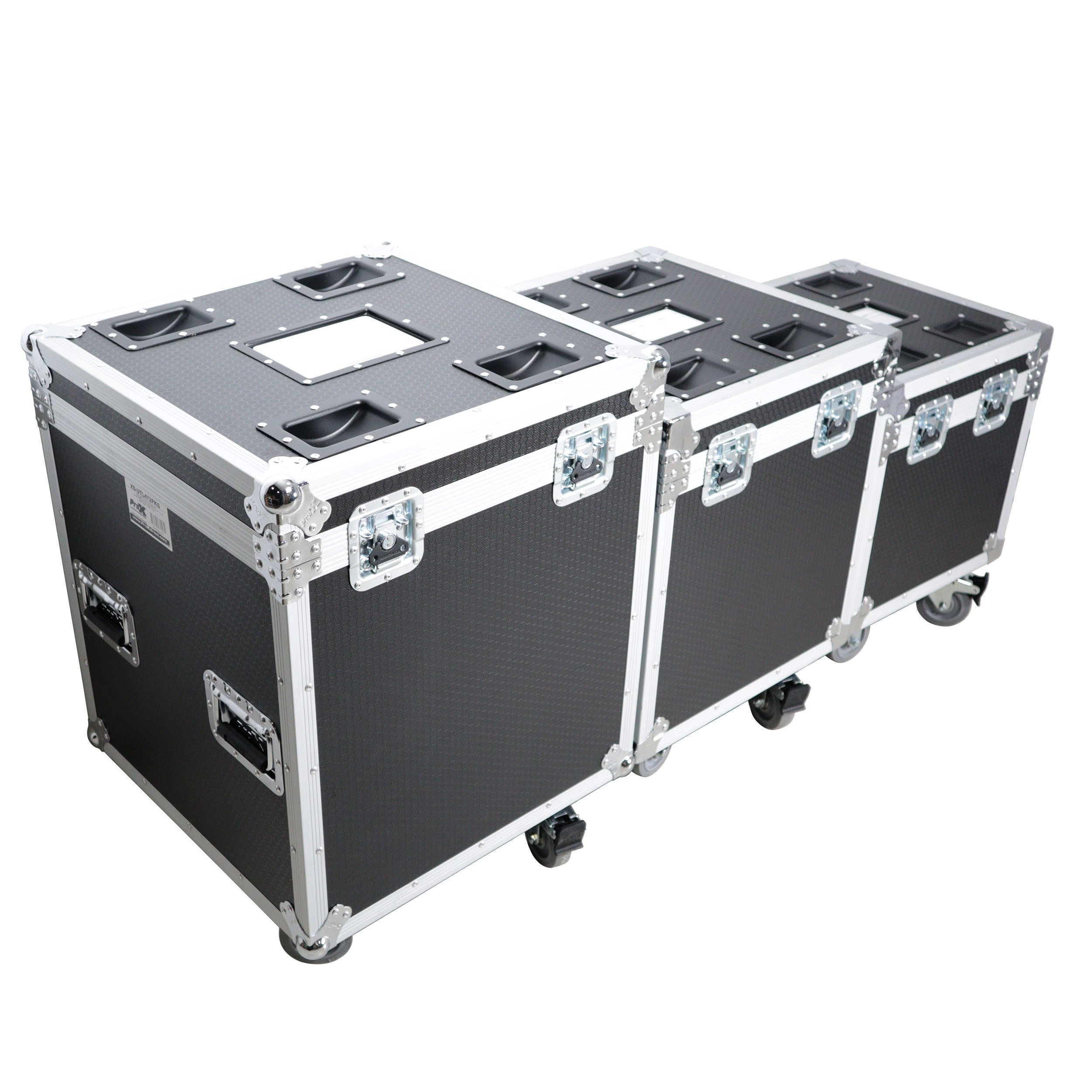 Package of 3 Utility ATA Flight Travel Storage Road Case – Includes 1-Large 1-Medium 1-Small Size with 4" Casters