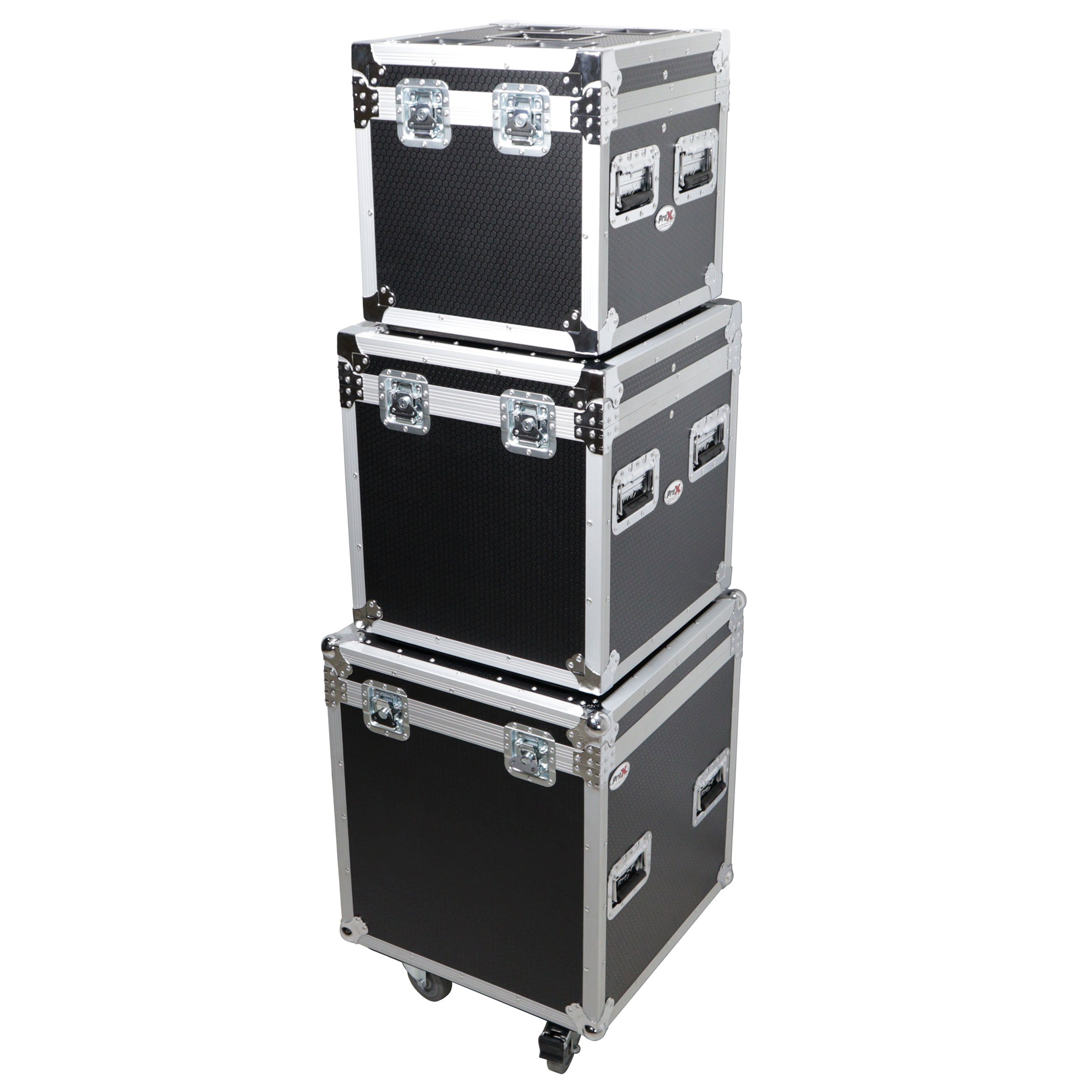 Package of 3 Utility ATA Flight Travel Storage Road Case – Includes 1-Large 1-Medium 1-Small Size with 4" Casters