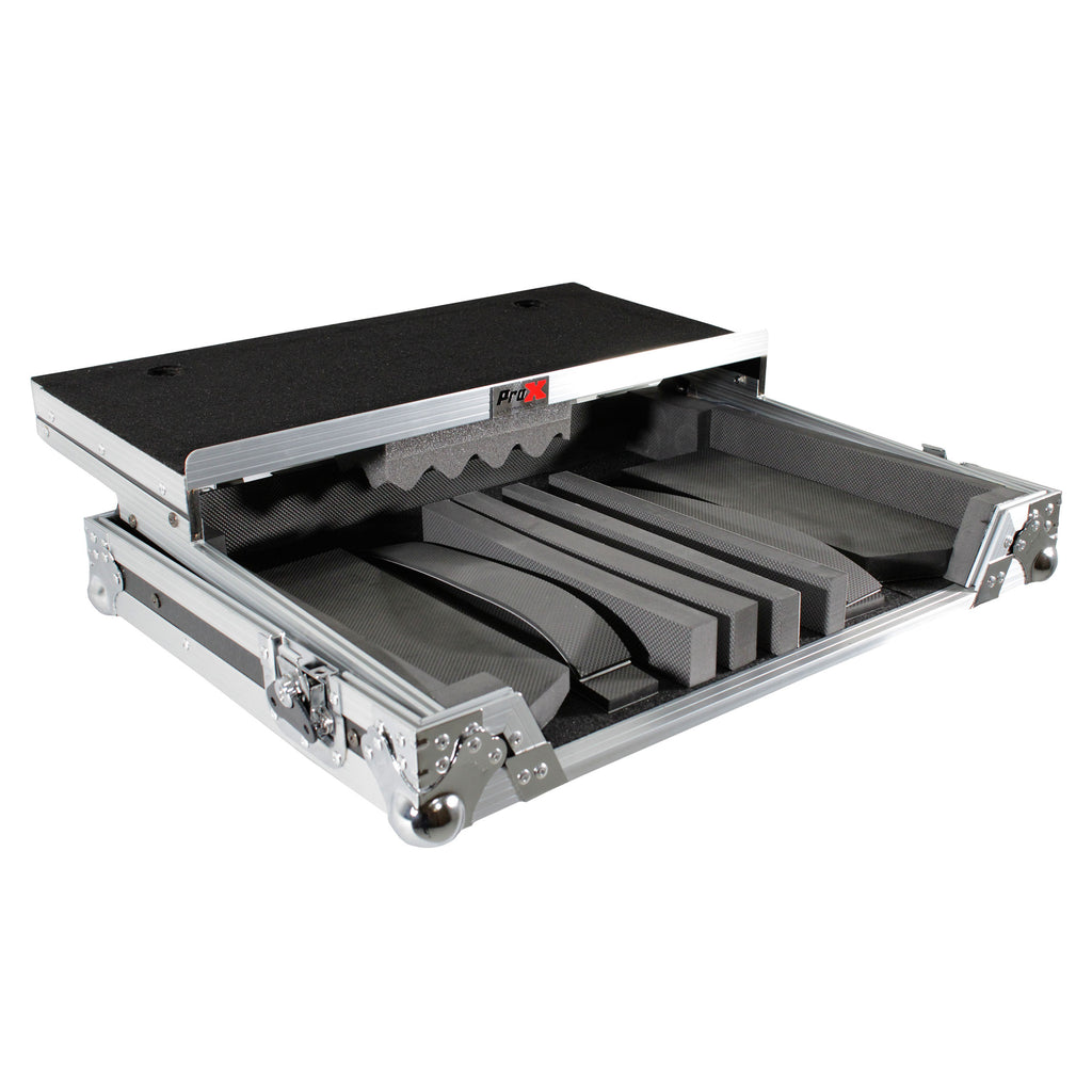 Universal Flight Style Road Case for Medium Sized DJ Controllers with Sliding Laptop Shelf