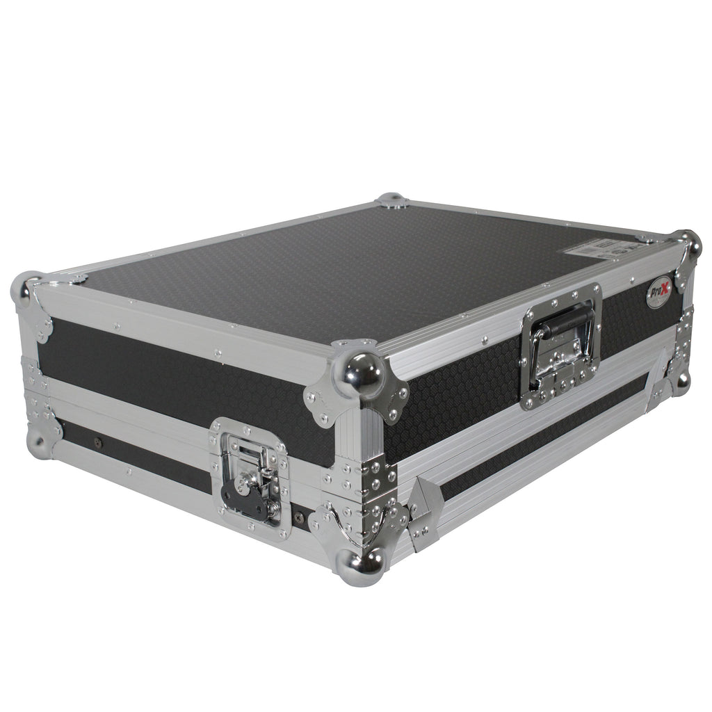 Universal Flight Style Road Case for Medium Sized DJ Controllers with Sliding Laptop Shelf