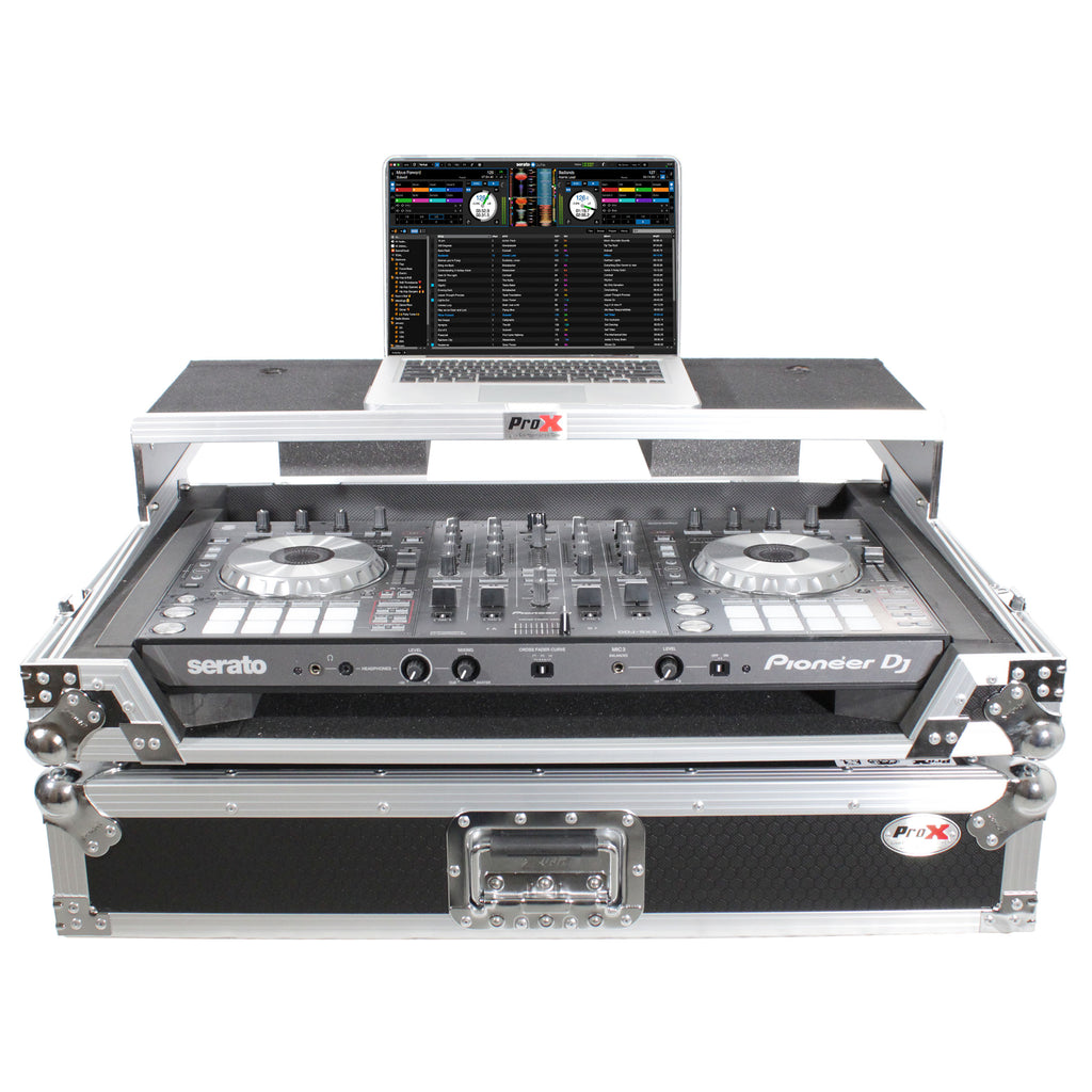 Universal Flight Style Road Case for Large Sized DJ Controllers with Sliding Laptop Shelf