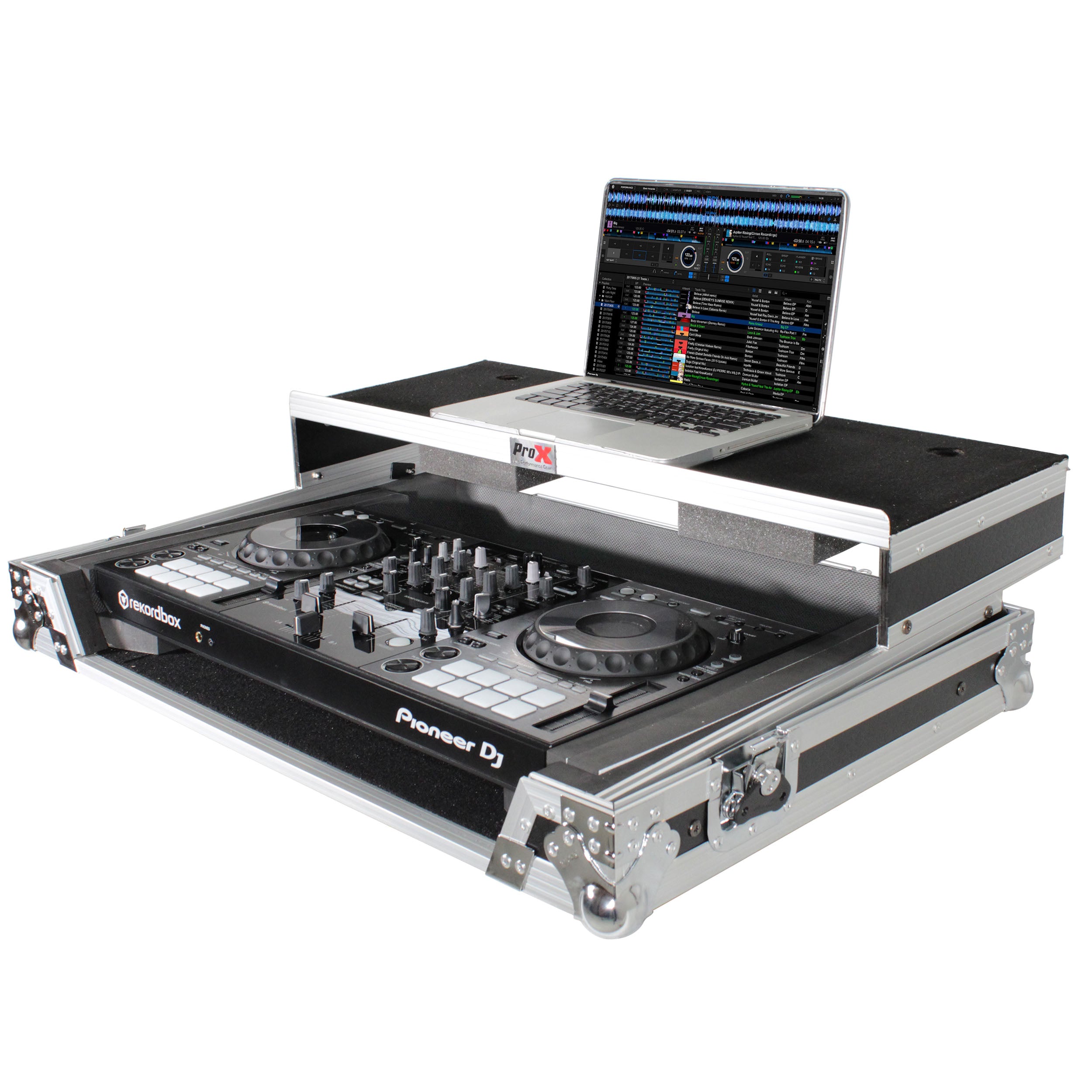 Universal Flight Style Road Case for Large Sized DJ Controllers with Sliding Laptop Shelf
