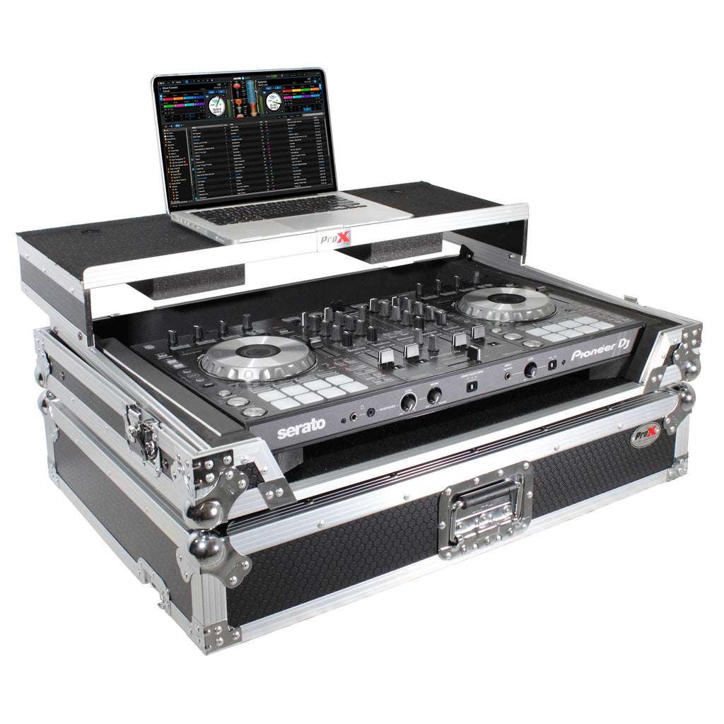 Universal Flight Style Road Case for Large Sized DJ Controllers with Sliding Laptop Shelf