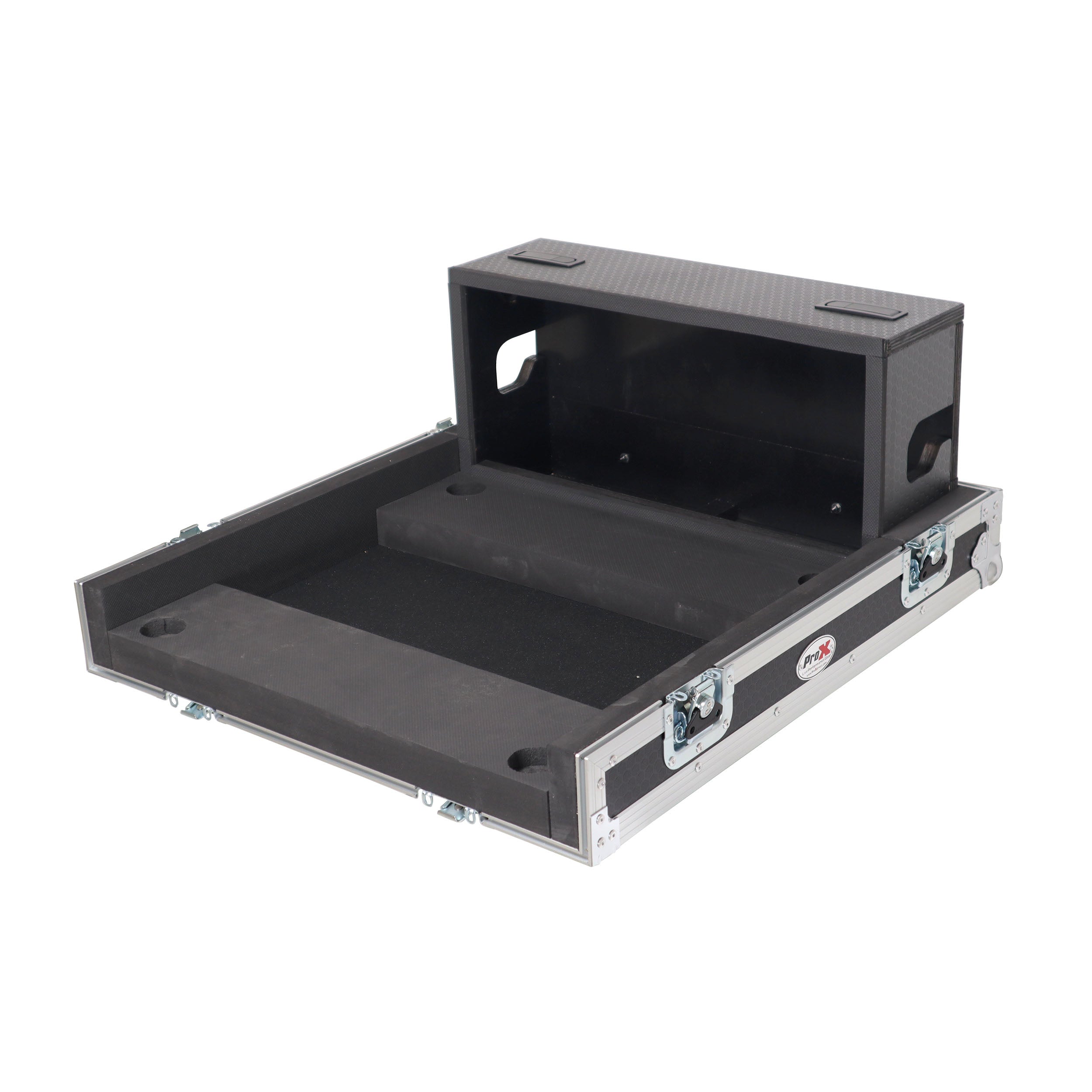 ATA Digital Audio Mixer Flight Case for Waves eMotion LV1 Classic Console with Doghouse compartment and 4x Caster wheels