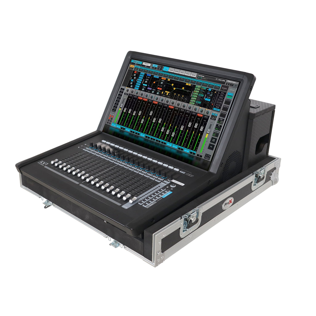 ATA Digital Audio Mixer Flight Case for Waves eMotion LV1 Classic Console with Doghouse compartment and 4x Caster wheels