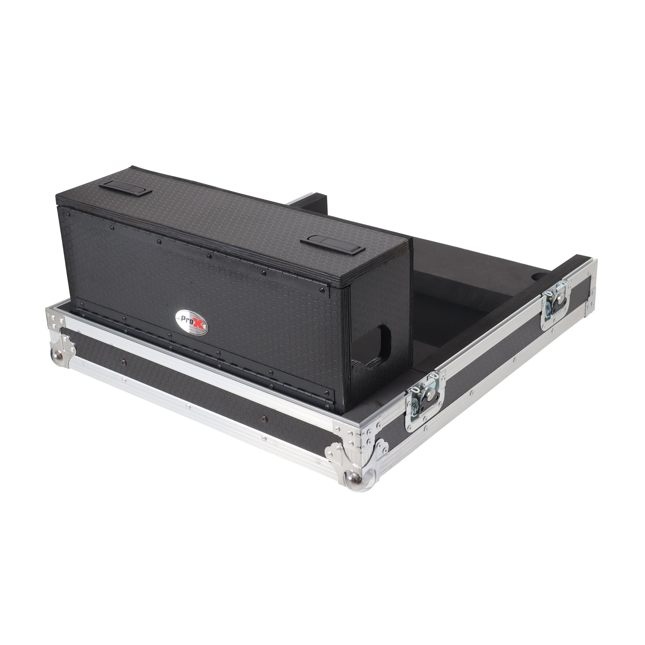 ATA Digital Audio Mixer Flight Case for Waves eMotion LV1 Classic Console with Doghouse compartment and 4x Caster wheels