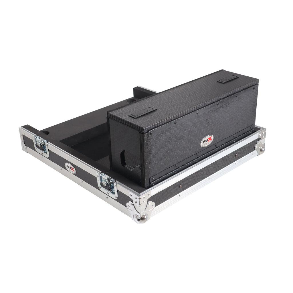 ATA Digital Audio Mixer Flight Case for Waves eMotion LV1 Classic Console with Doghouse compartment and 4x Caster wheels