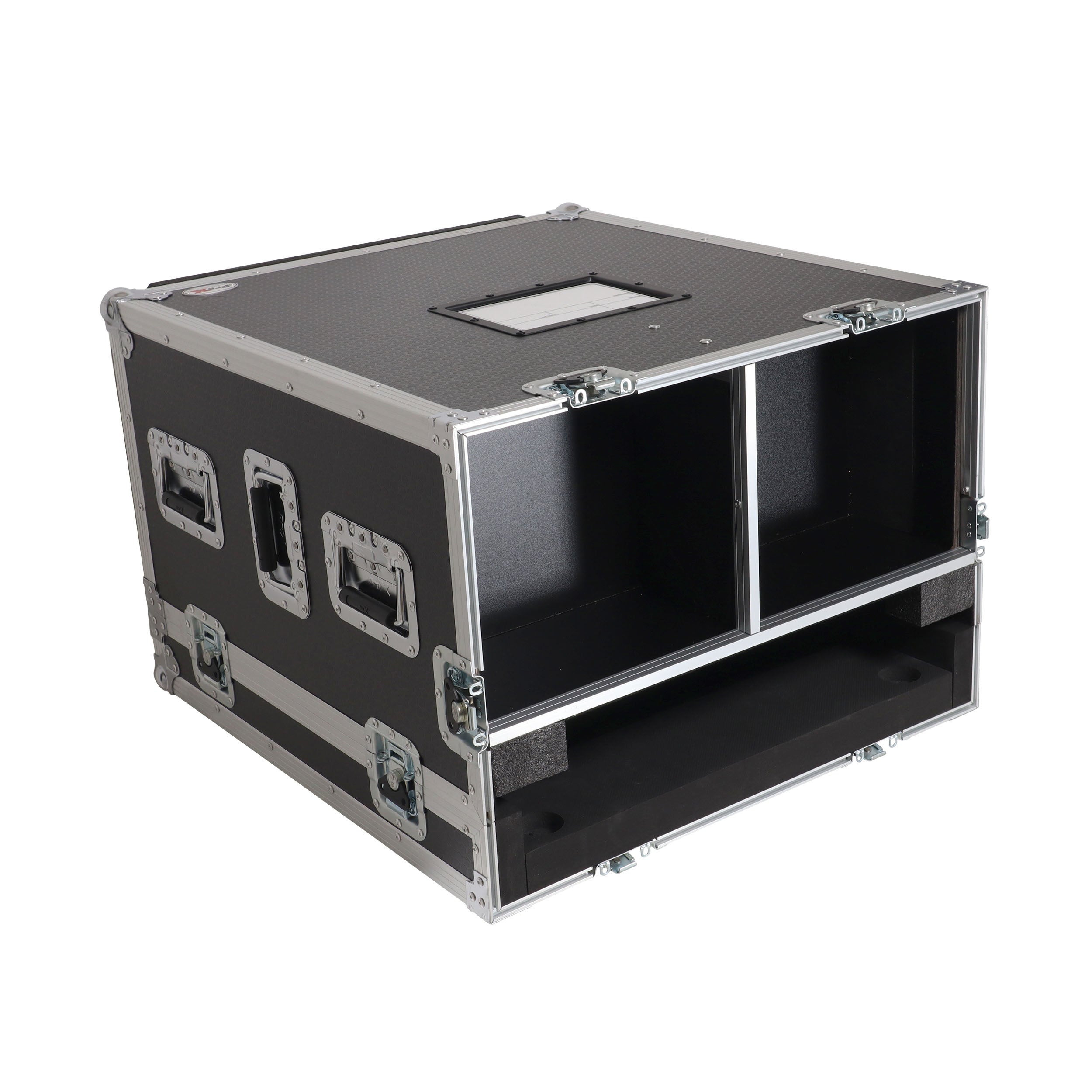 ATA Digital Audio Mixer Flight Case for Waves eMotion LV1 Classic Console with Doghouse compartment and 4x Caster wheels