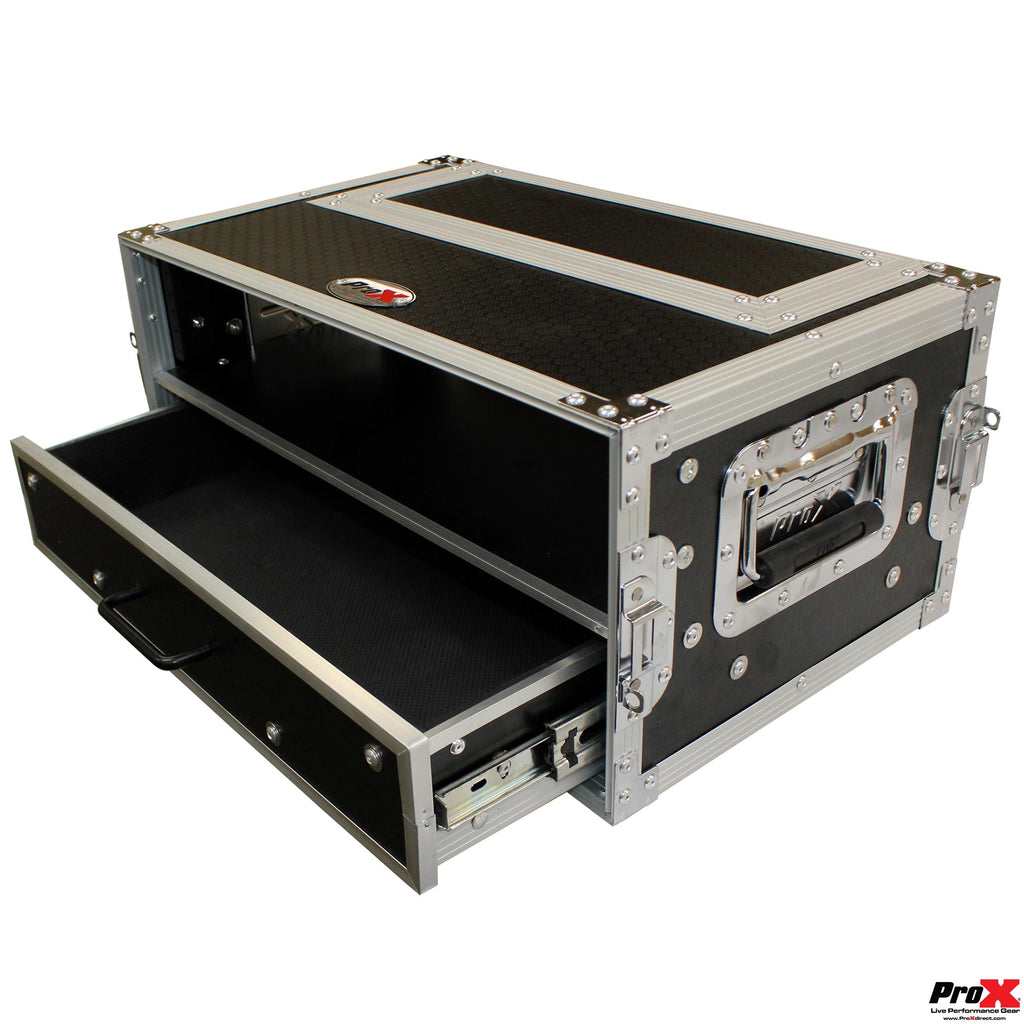 Flight Case ATA Style Rack Case 12 In. Deep 2U W-2U Drawer