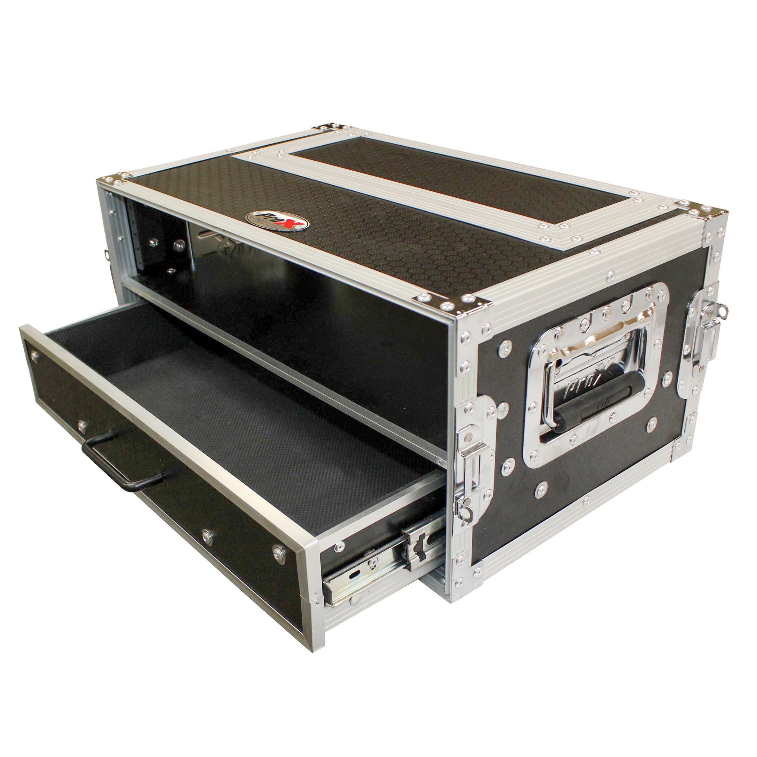 Flight Case ATA Style Rack Case 12 In. Deep 2U W-2U Drawer