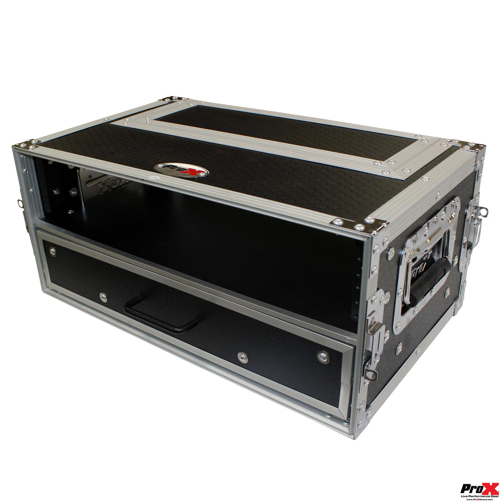 Flight Case ATA Style Rack Case 12 In. Deep 2U W-2U Drawer