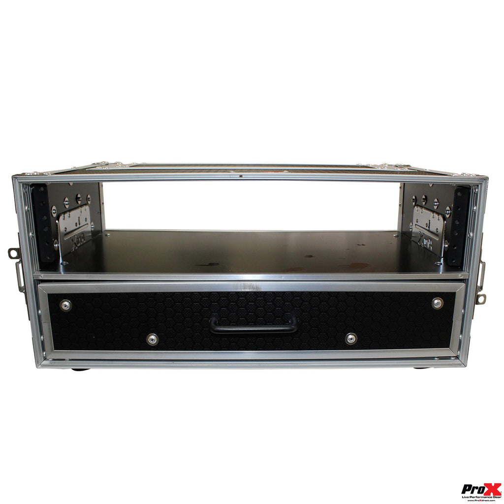 Flight Case ATA Style Rack Case 12 In. Deep 2U W-2U Drawer