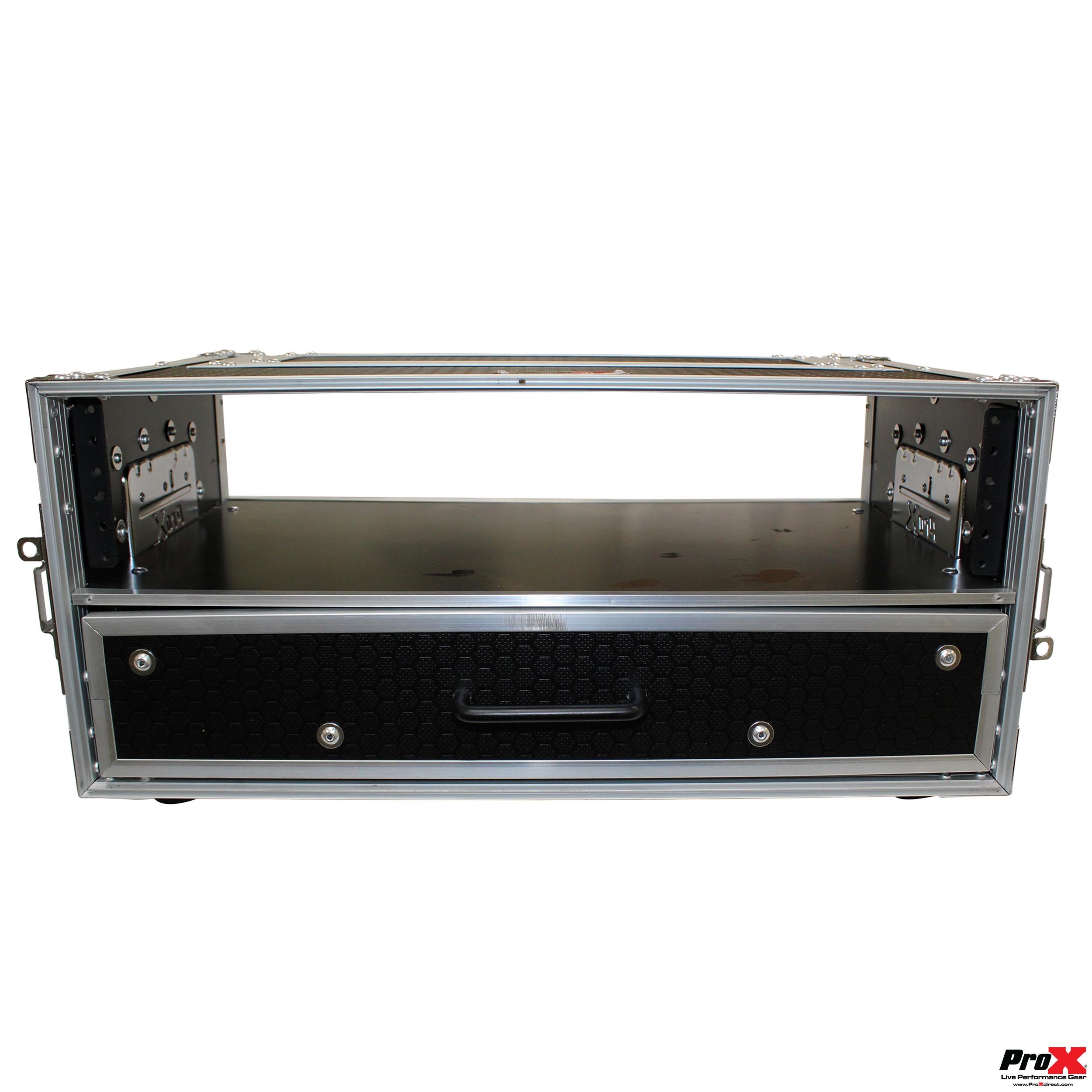 Flight Case ATA Style Rack Case 12 In. Deep 2U W-2U Drawer